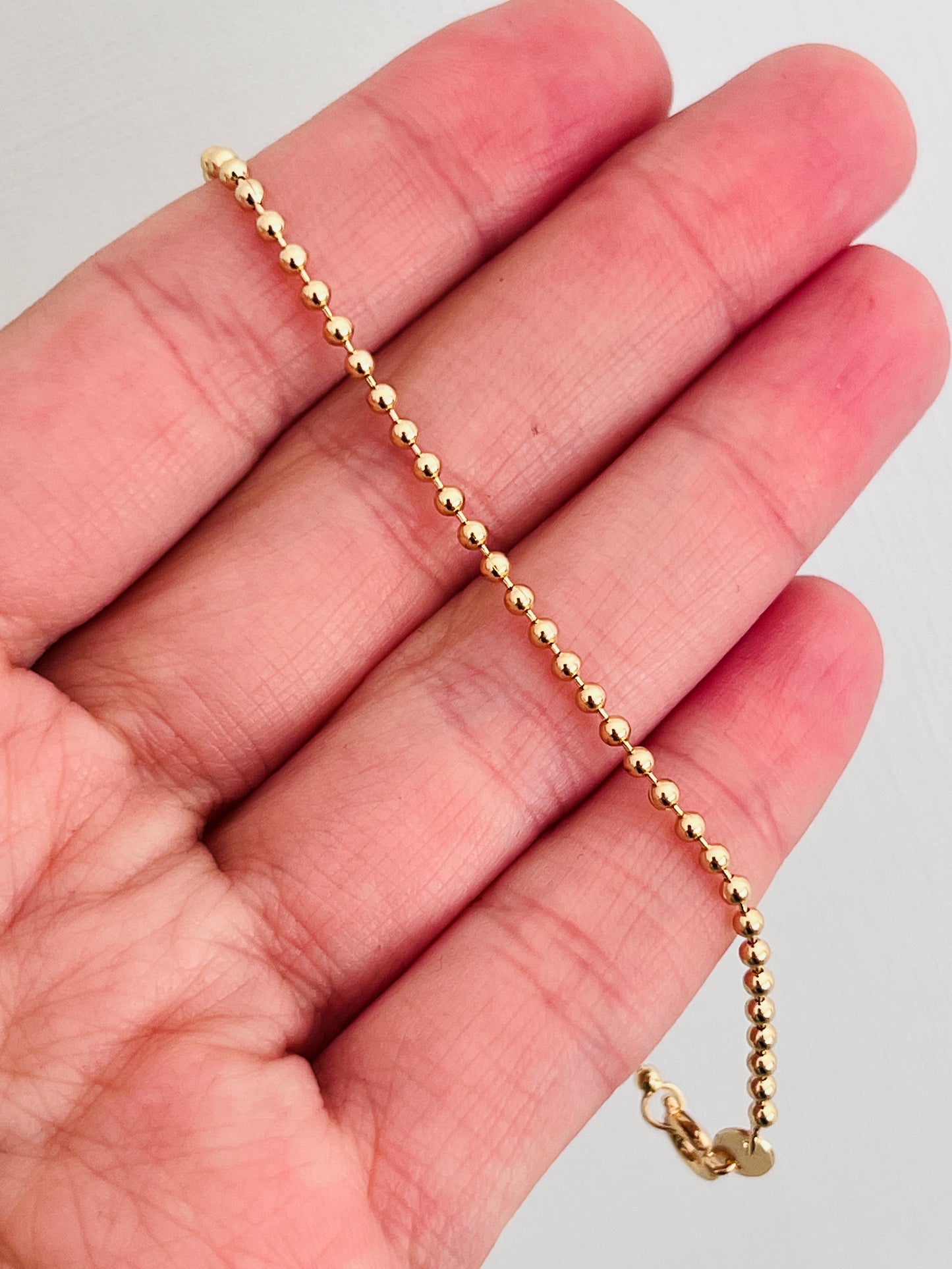 Gold Filled 1mm Ball Bracelet