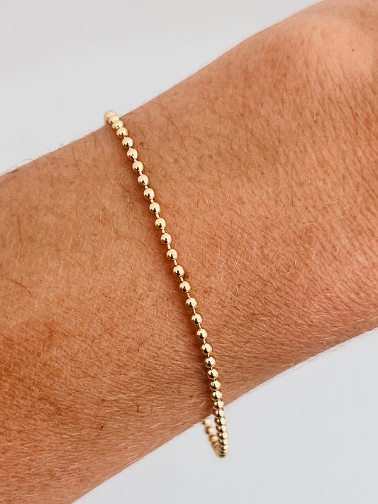 Gold Filled 1mm Ball Bracelet