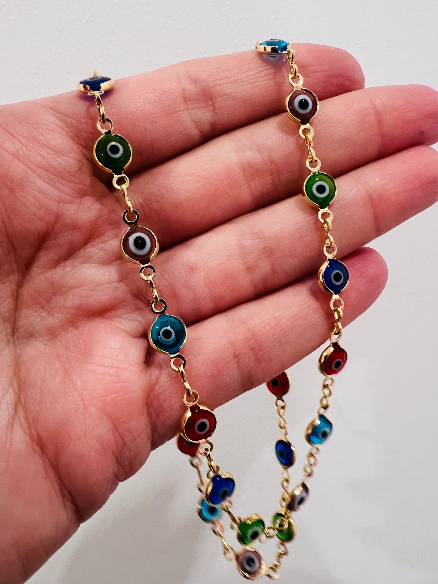 Gold Filled Evil Eye Necklace