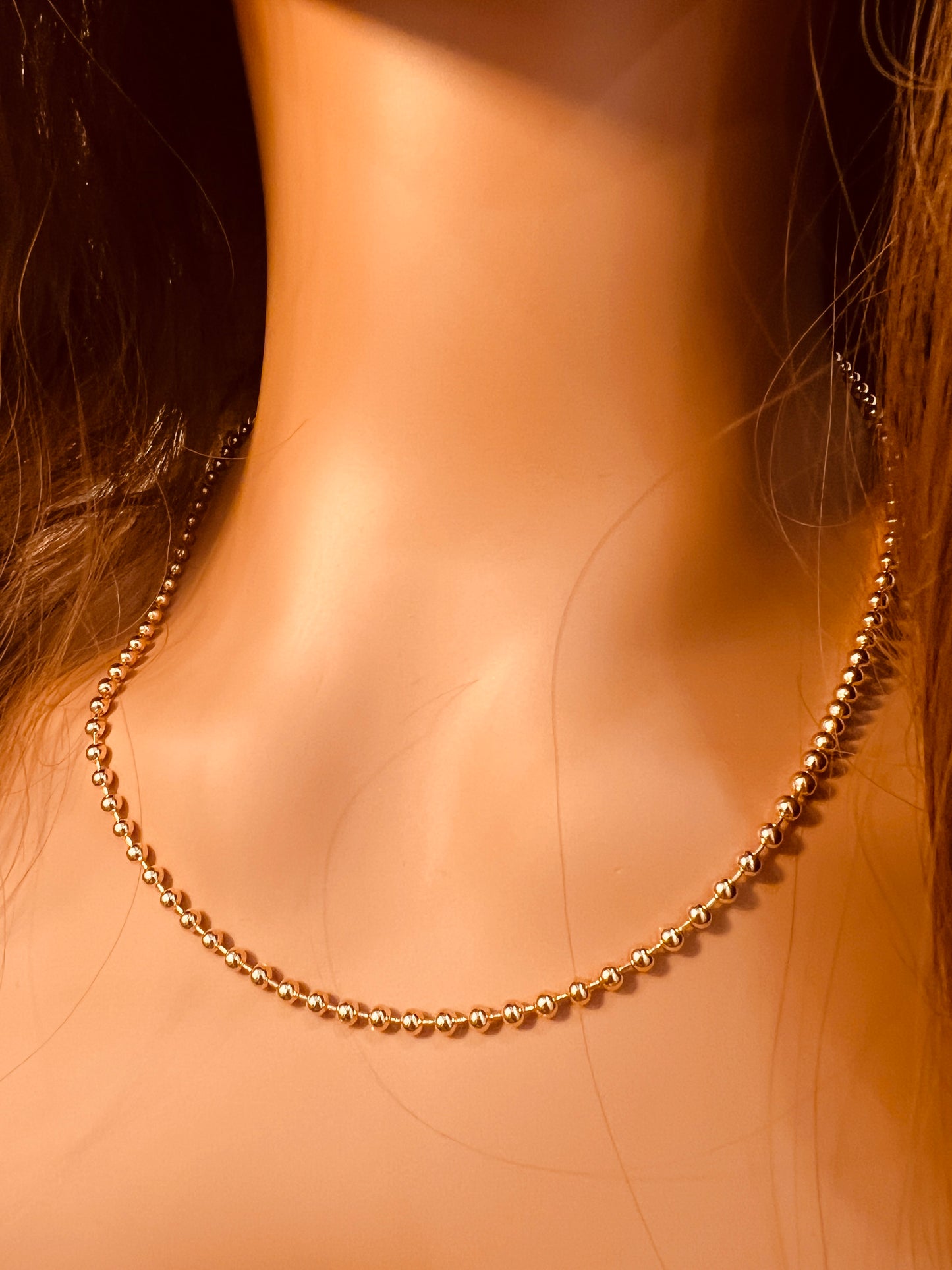 Gold Filled 3mm Ball Necklace