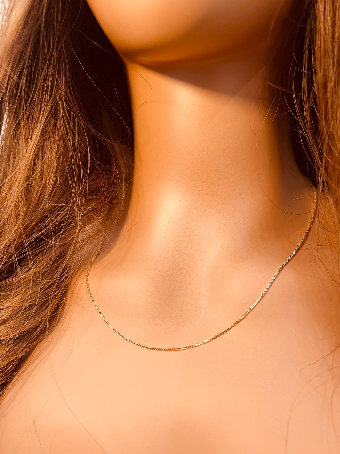 Gold Filled 0.9mm Box Necklace