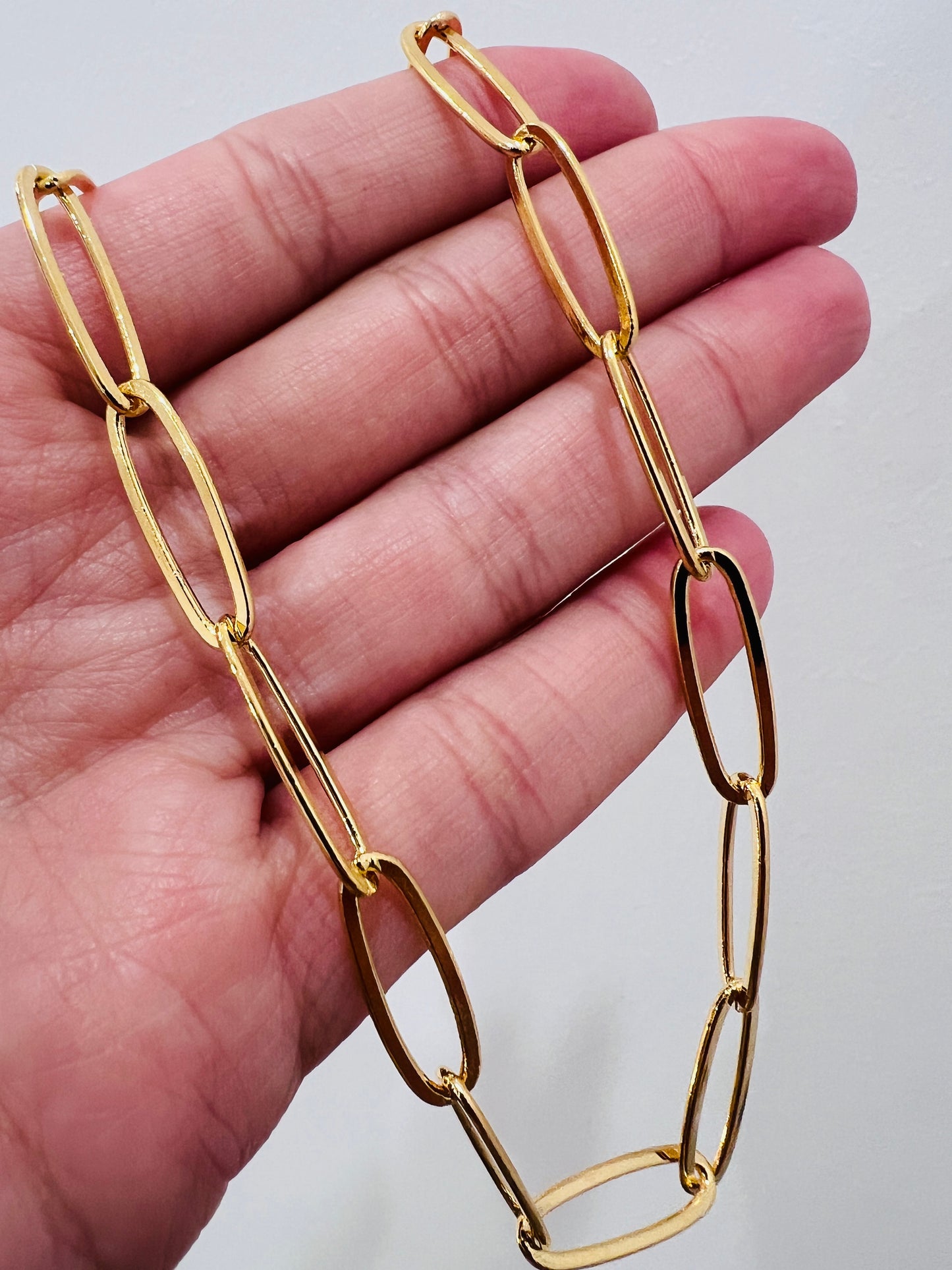 Gold Filled 6mm Oval Paperclip Necklace