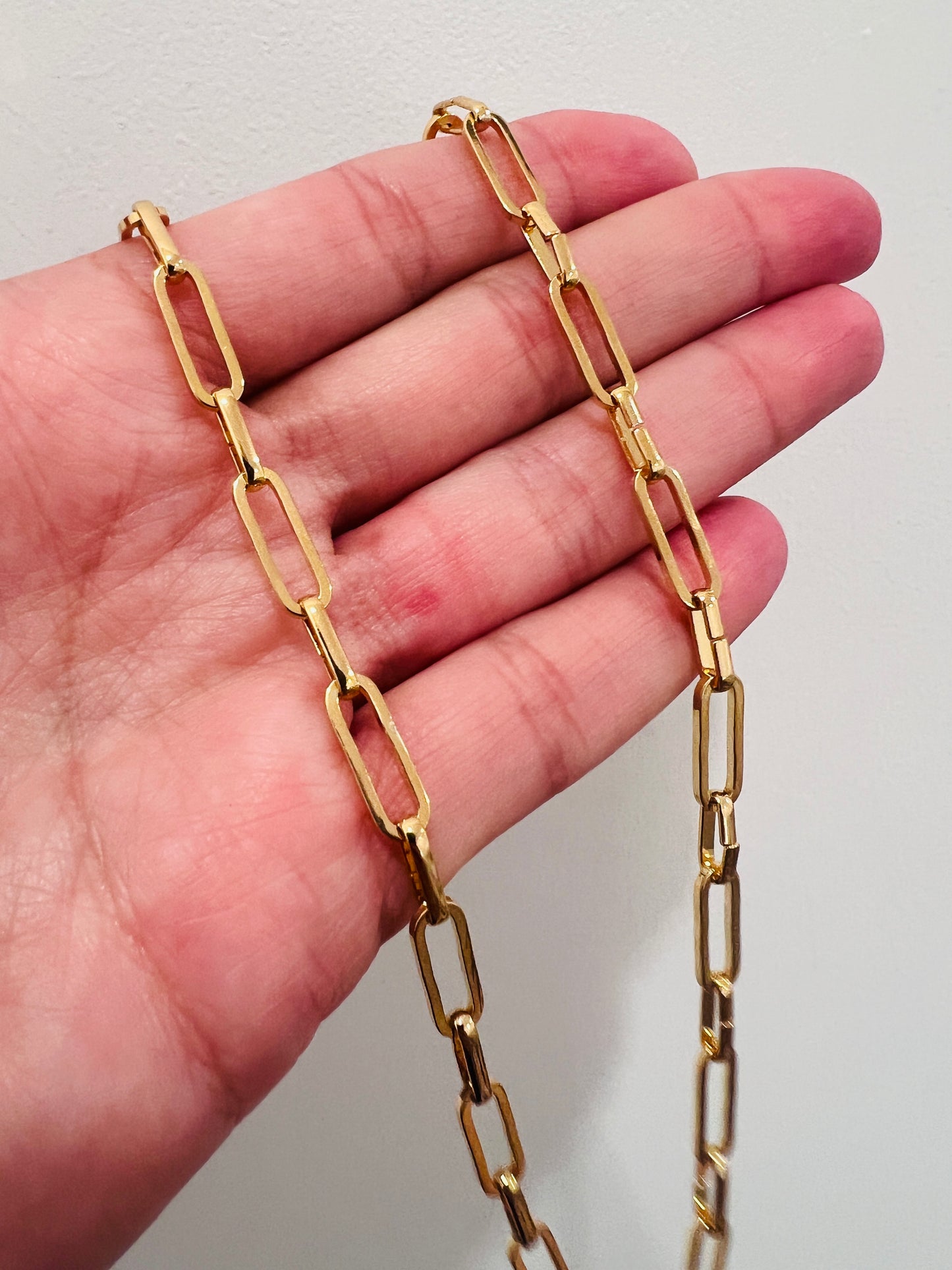 Gold Filled 4mm Paperclip Necklace