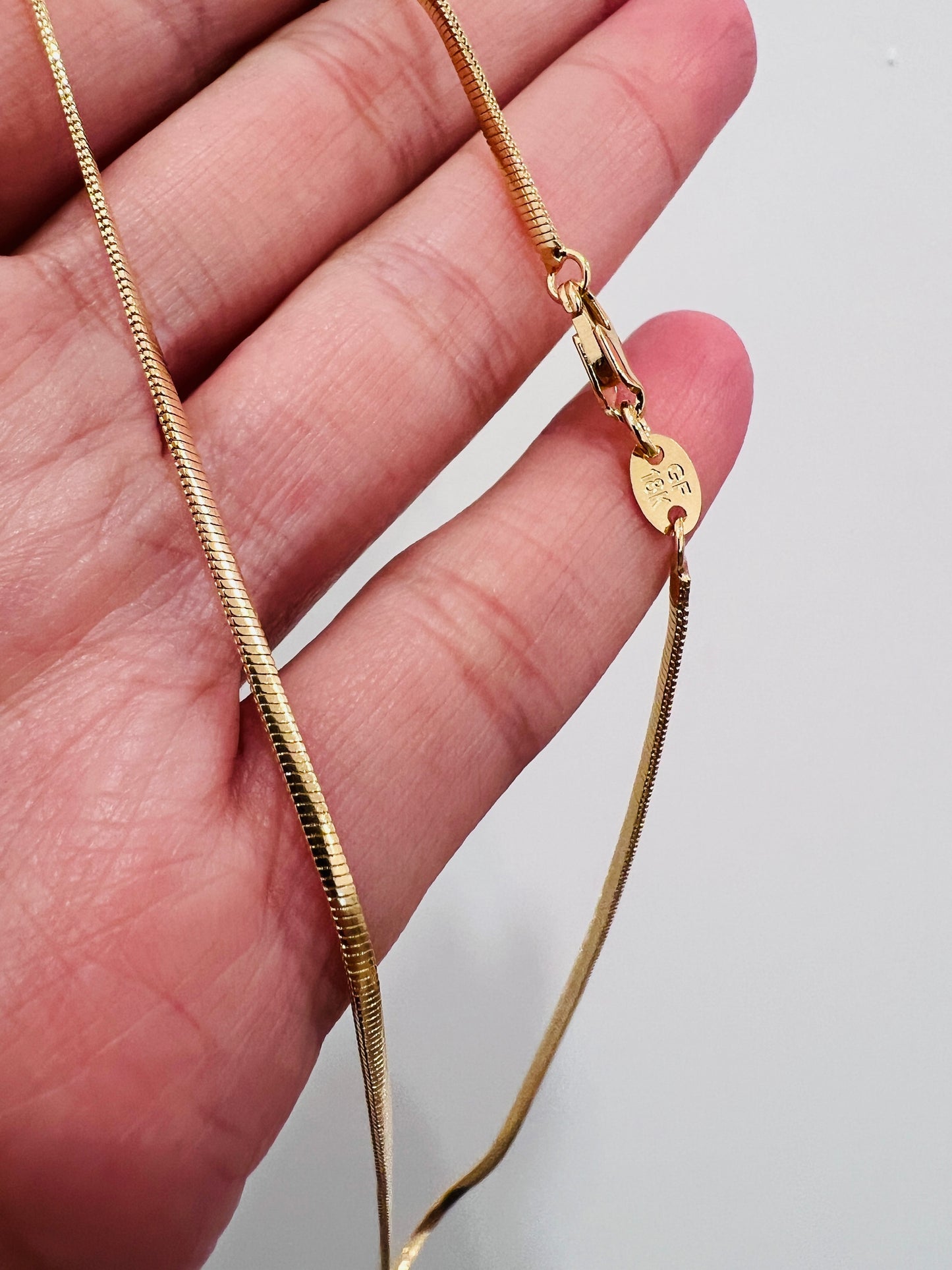 Gold Filled 1.5mm Herringbone Necklace