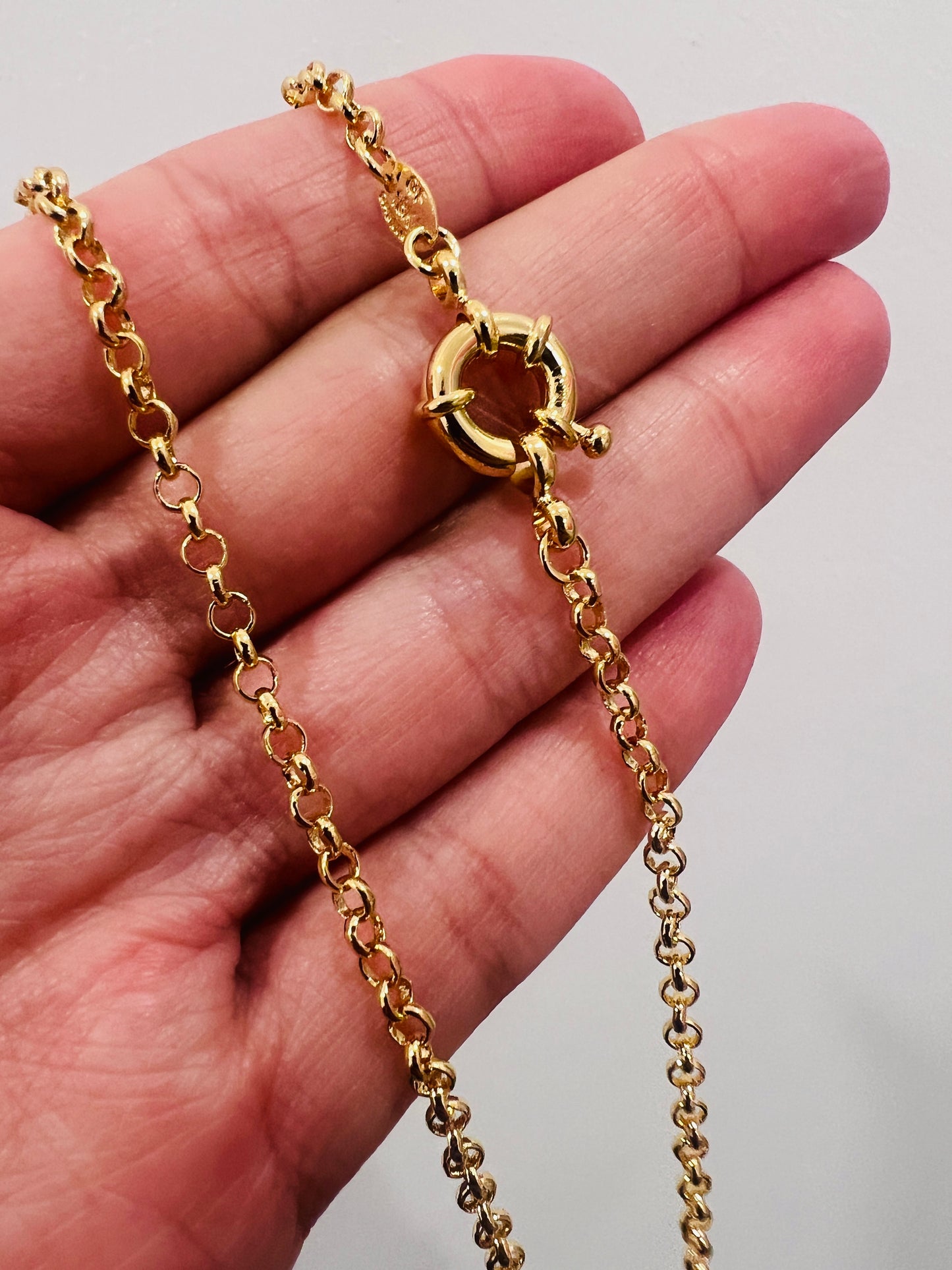 Gold Filled 2.5mm Rolo Necklace with Bolt Ring Clasp