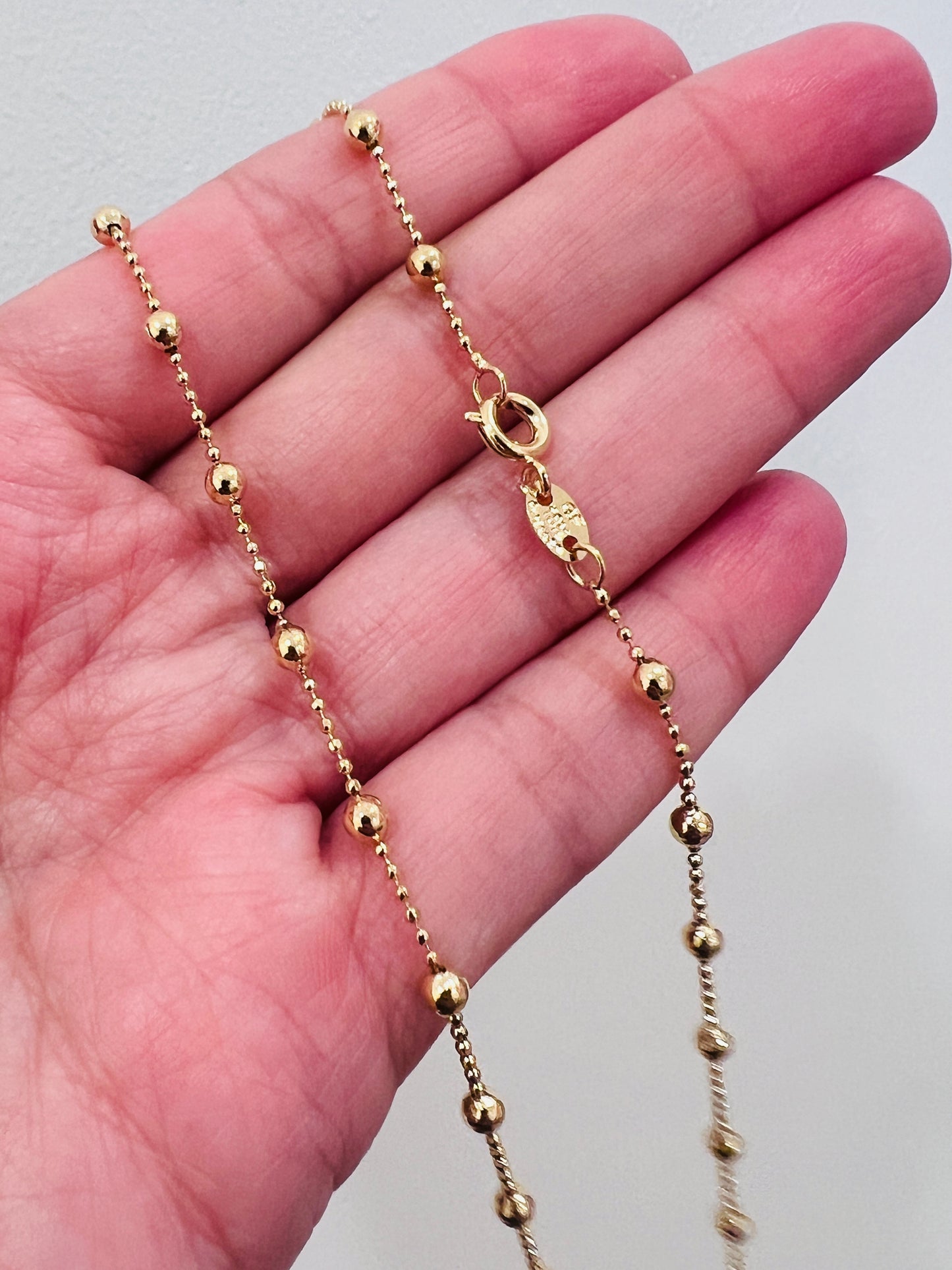 Gold Filled Beaded Ball Necklace