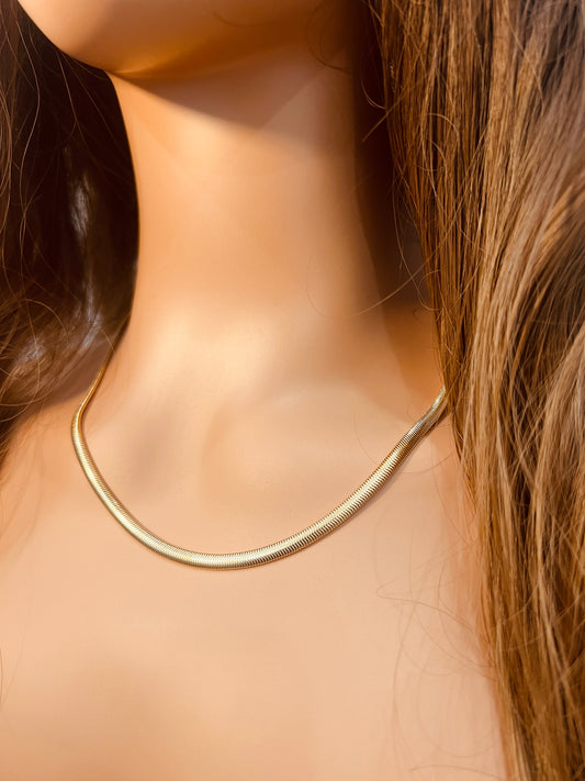 Gold Filled 4mm Magic Herringbone Necklace