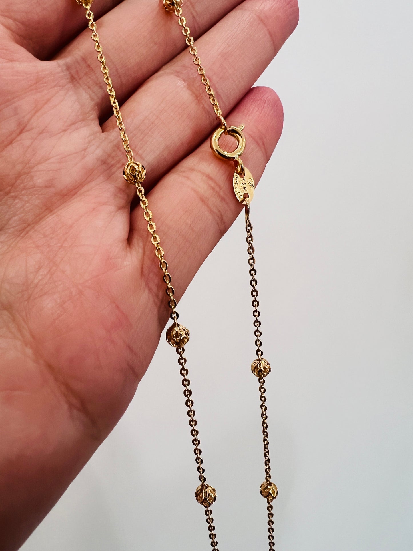 Gold Filled 1mm Rolo Ball Necklace