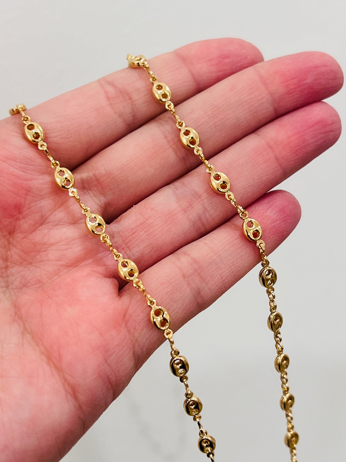 Gold Filled 4.5mm Puff Link Necklace