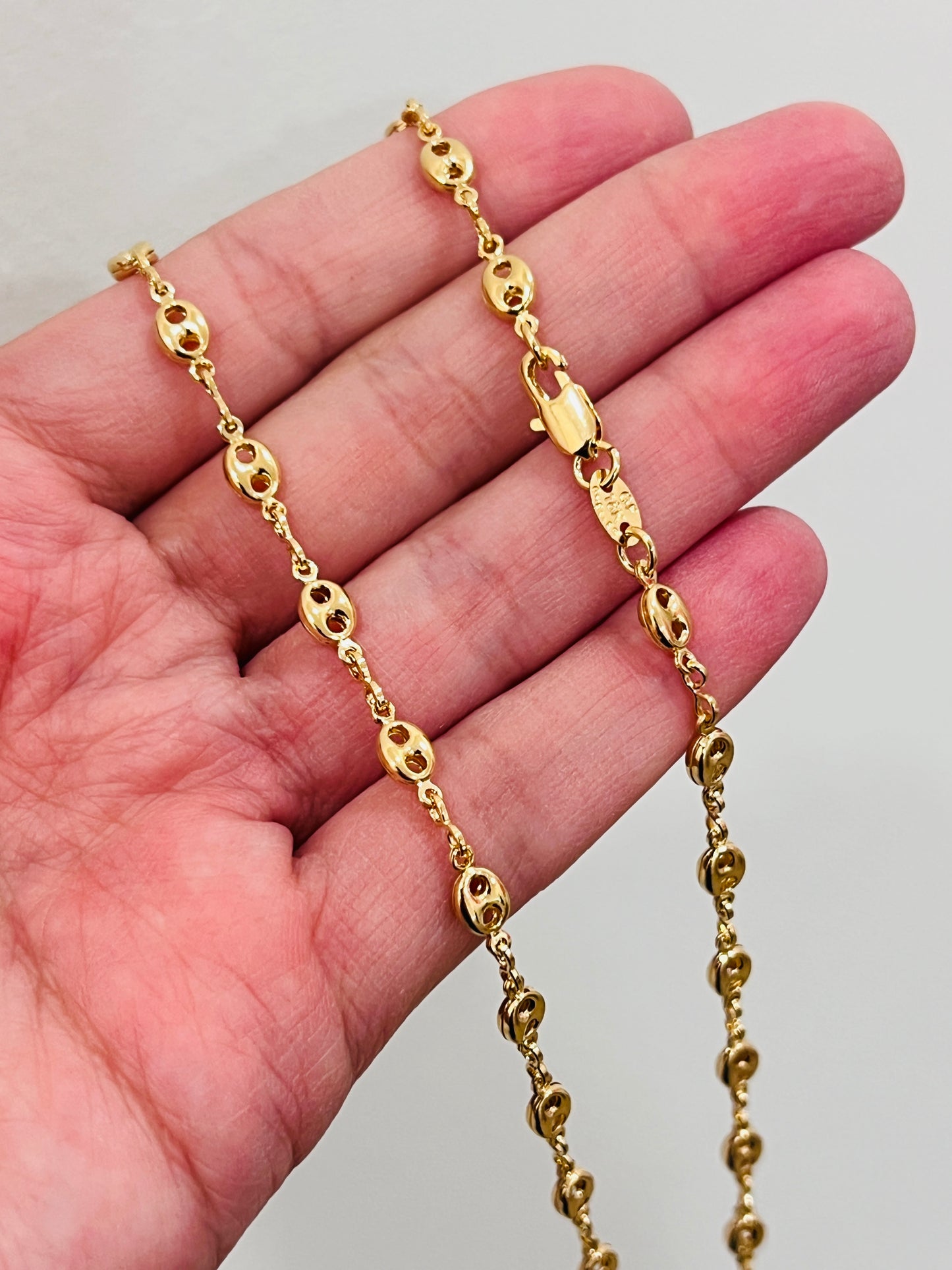 Gold Filled 4.5mm Puff Link Necklace