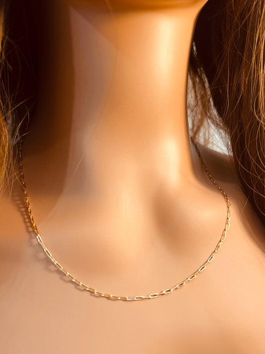 Gold Filled 1.8mm Paperclip Necklace