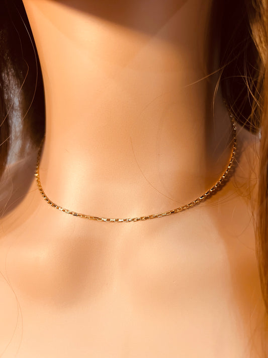 Gold Filled 0.5mm Paperclip Necklace