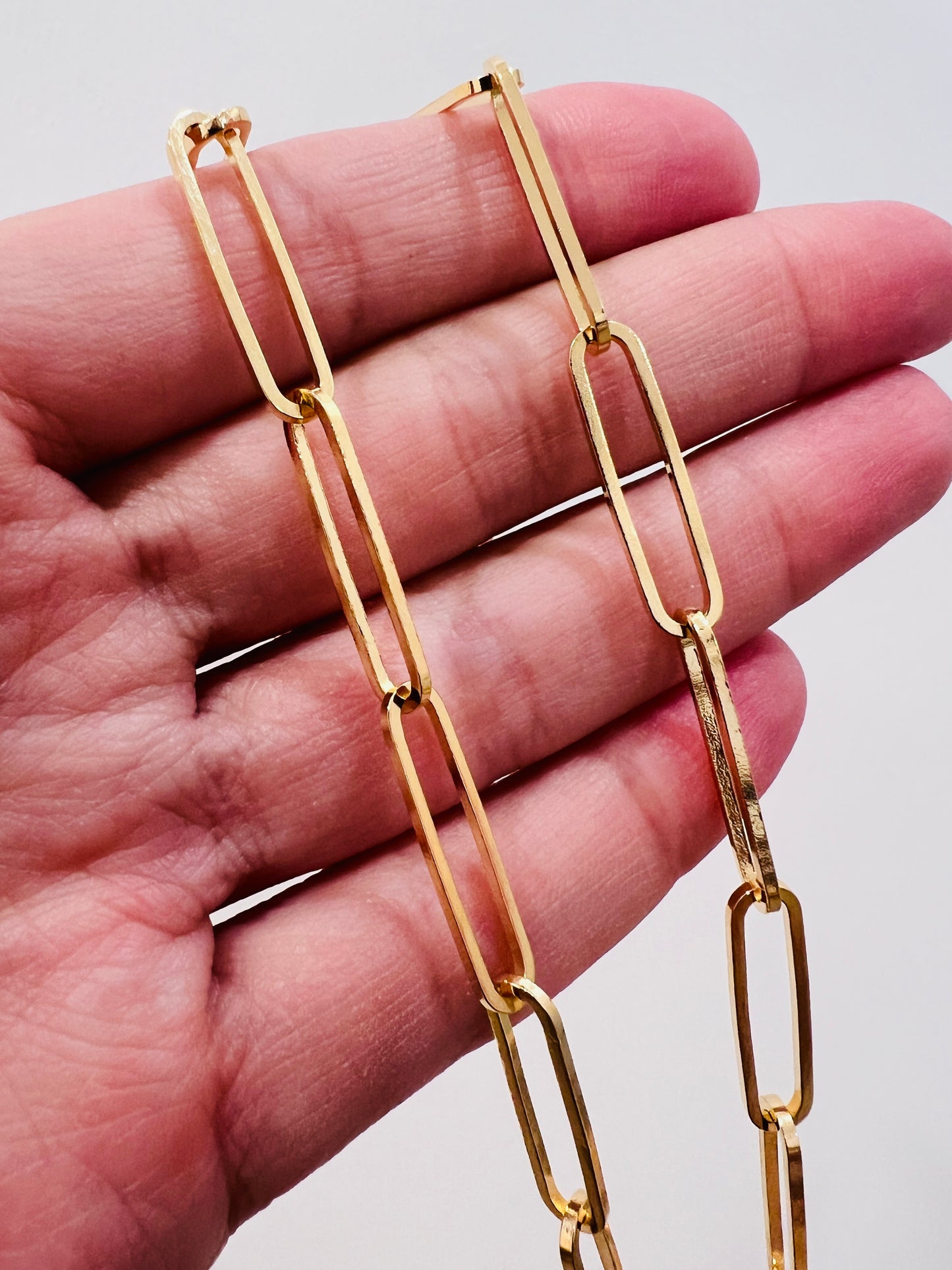 Gold Filled 5mm Paperclip Necklace