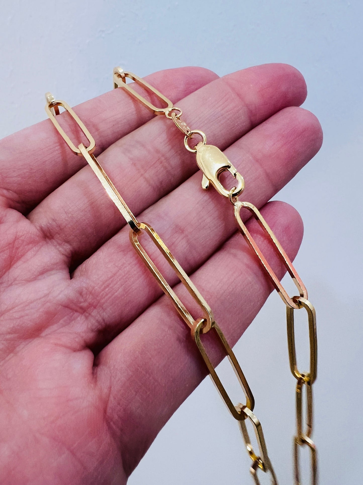 Gold Filled 5mm Paperclip Necklace