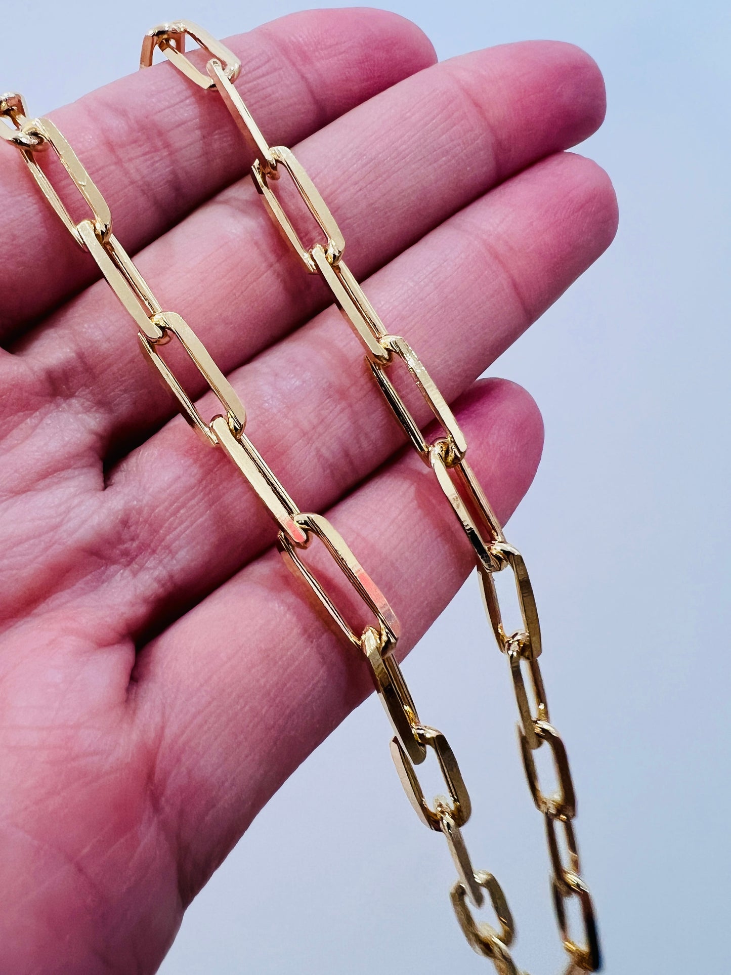 Gold Filled 4mm Paperclip Necklace