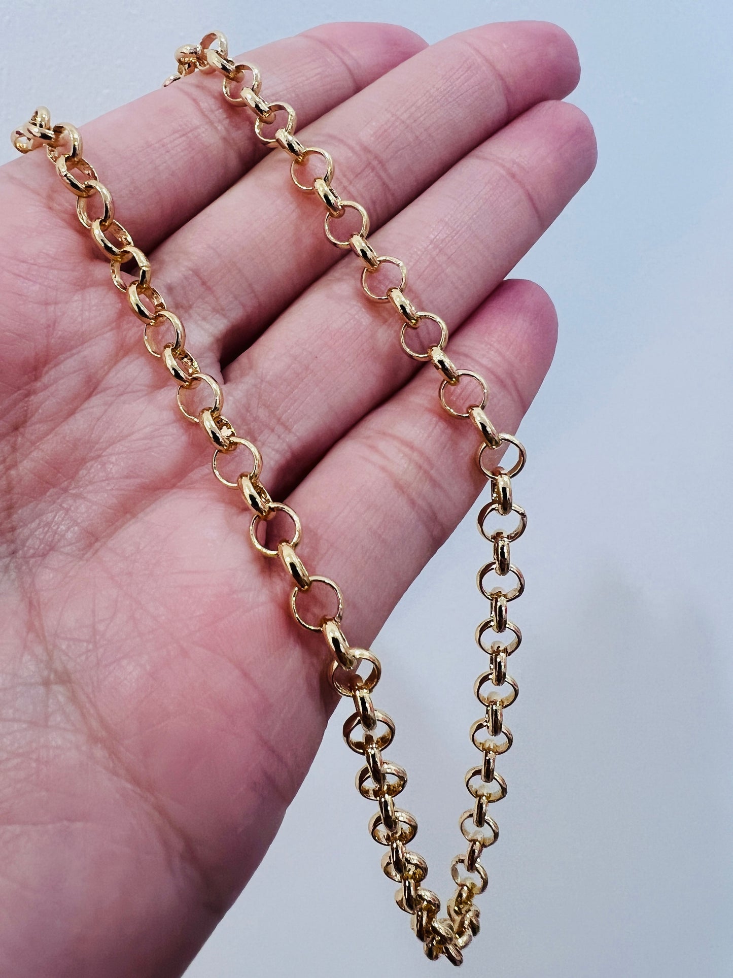 Gold Filled 4mm Rolo Necklace with Bolt Ring Clasp