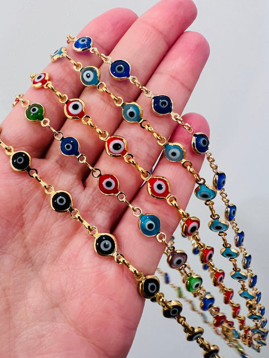 Gold Filled Evil Eye Necklace