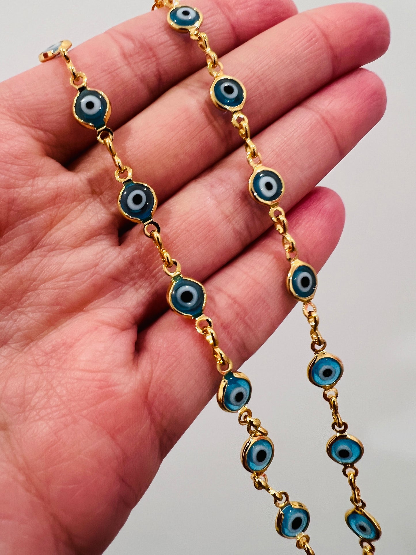 Gold Filled Evil Eye Necklace