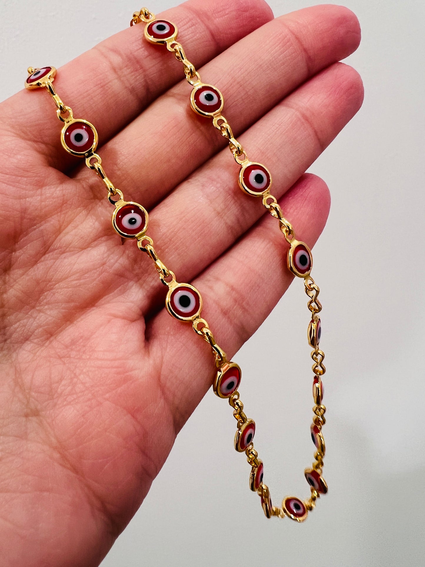 Gold Filled Evil Eye Necklace