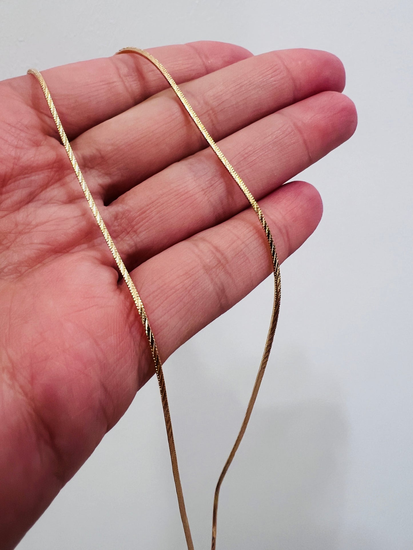 Gold Filled 0.5mm Square Snake Necklace