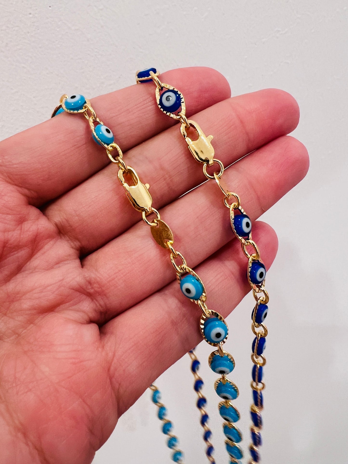 Gold Filled Evil Eye Necklace