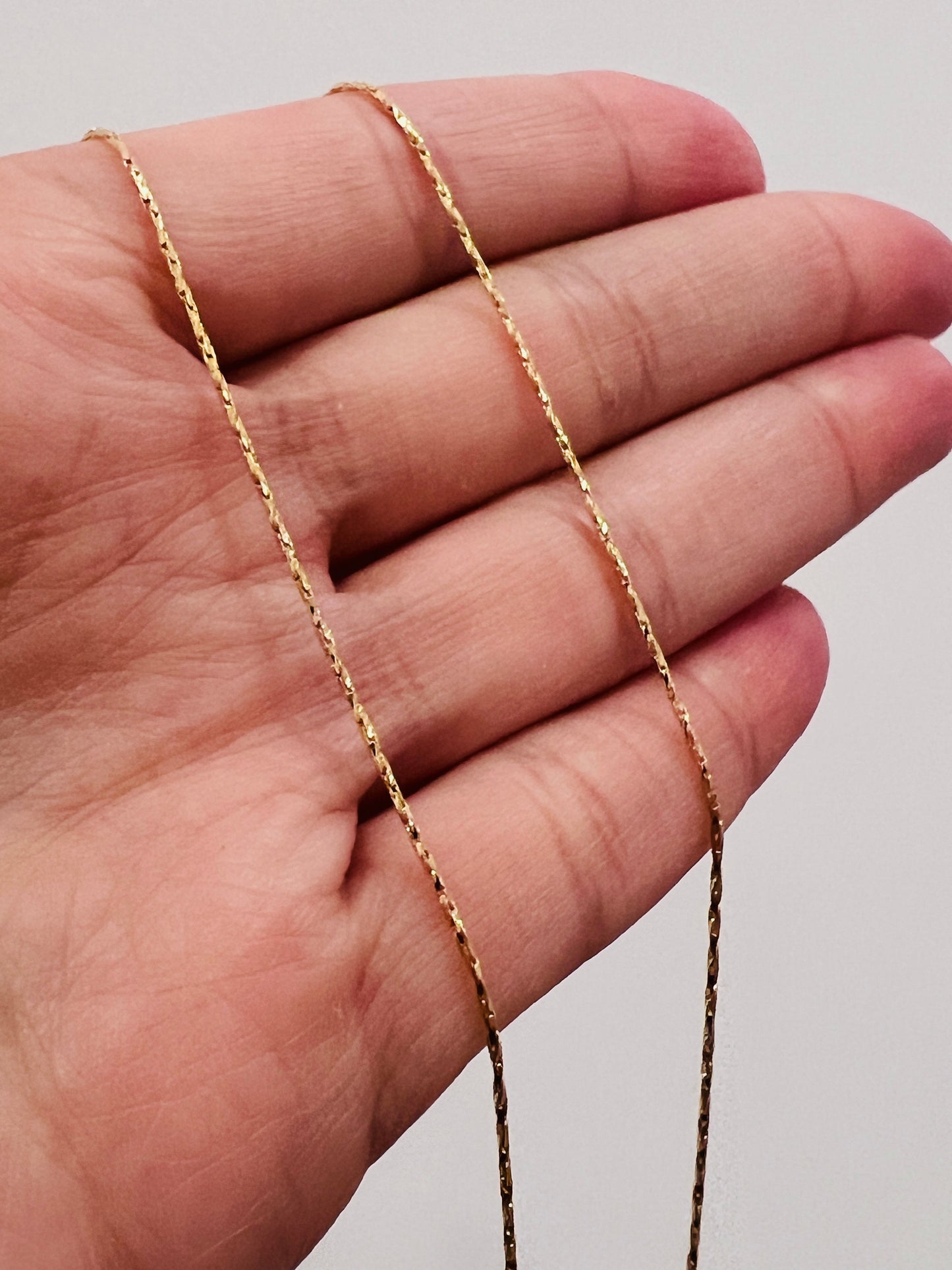 Gold Filled 0.8mm Twisted Snake Necklace