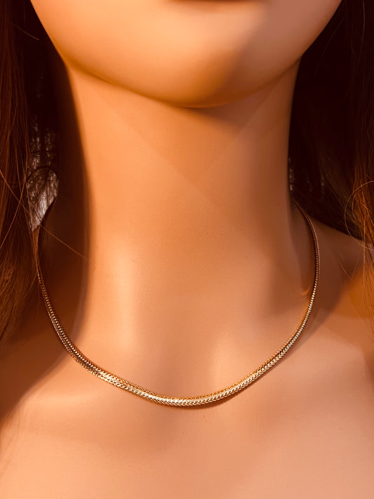 Gold Filled 2.8mm Woven Mesh Necklace