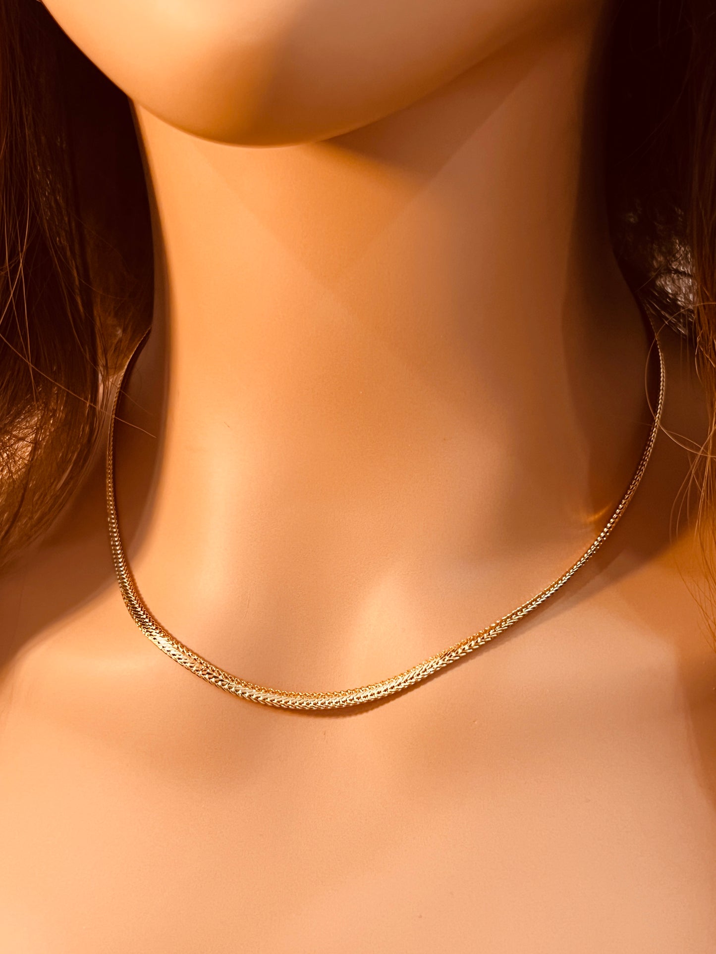 Gold Filled 2.8mm Woven Mesh Necklace