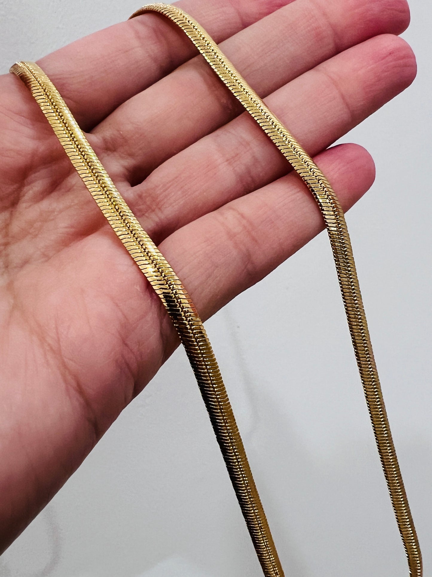 Gold Filled 4mm Herringbone Necklace