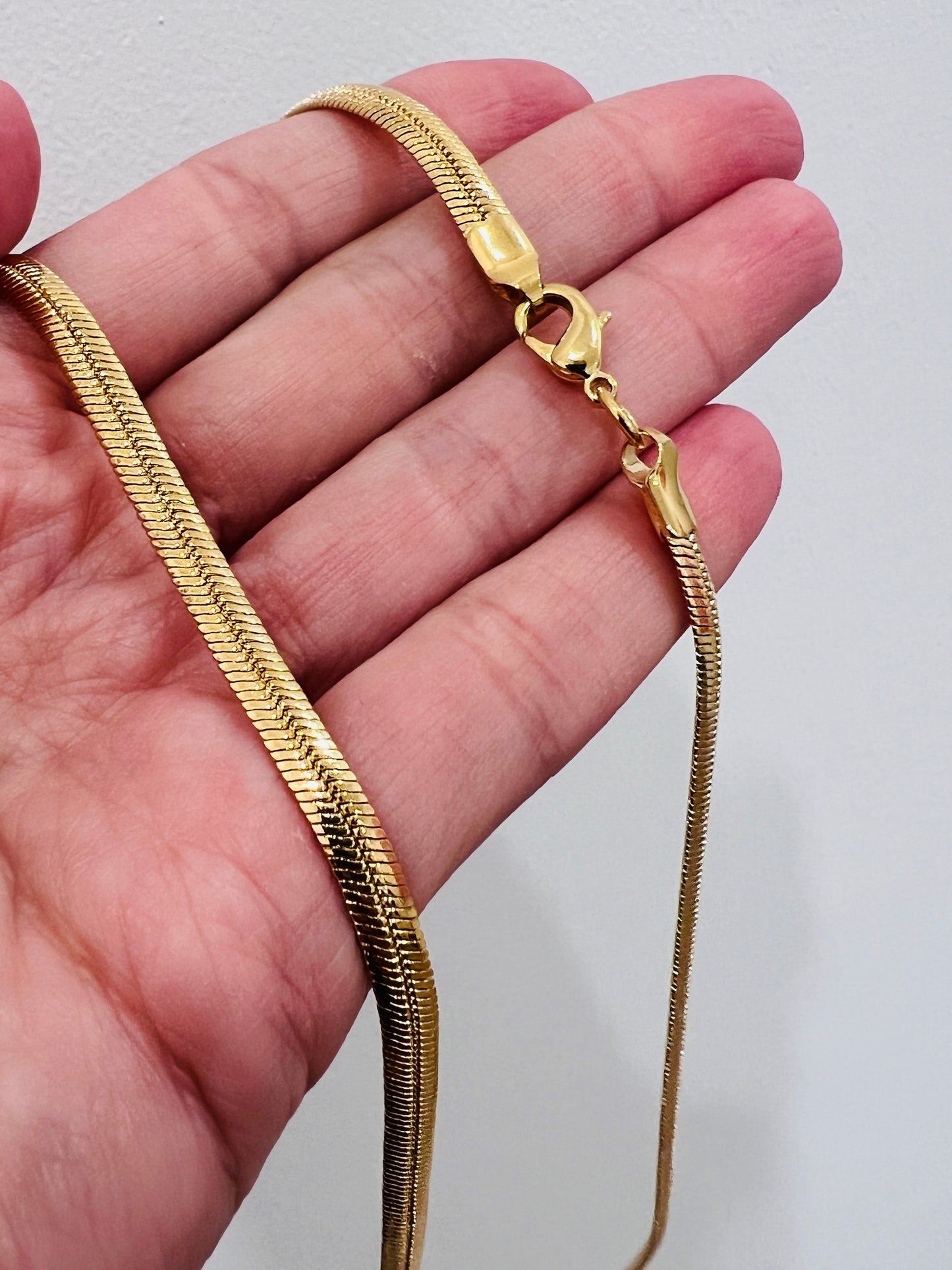 Gold Filled 4mm Herringbone Necklace