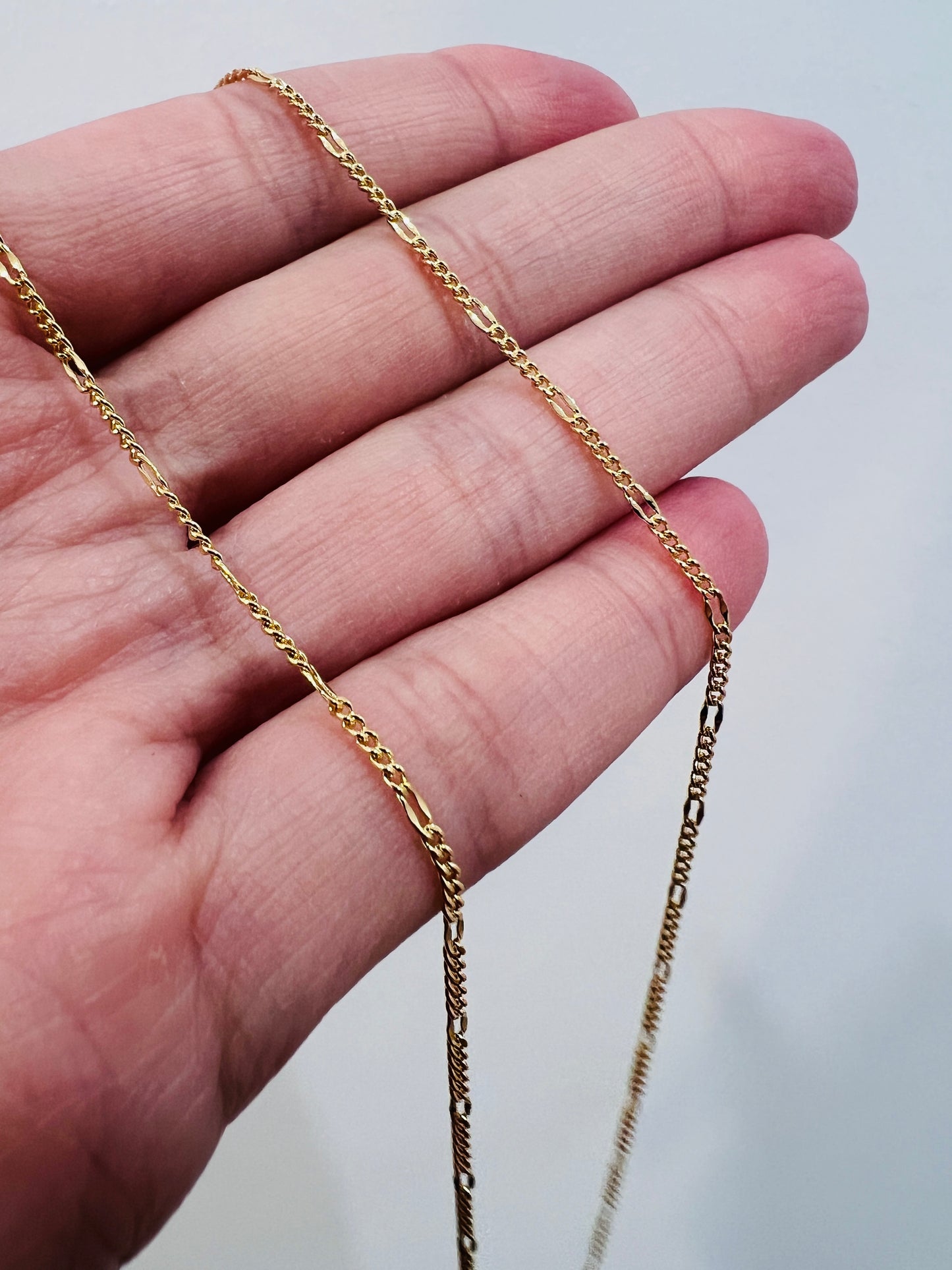 Gold Filled 0.8mm Dapped Curb Necklace