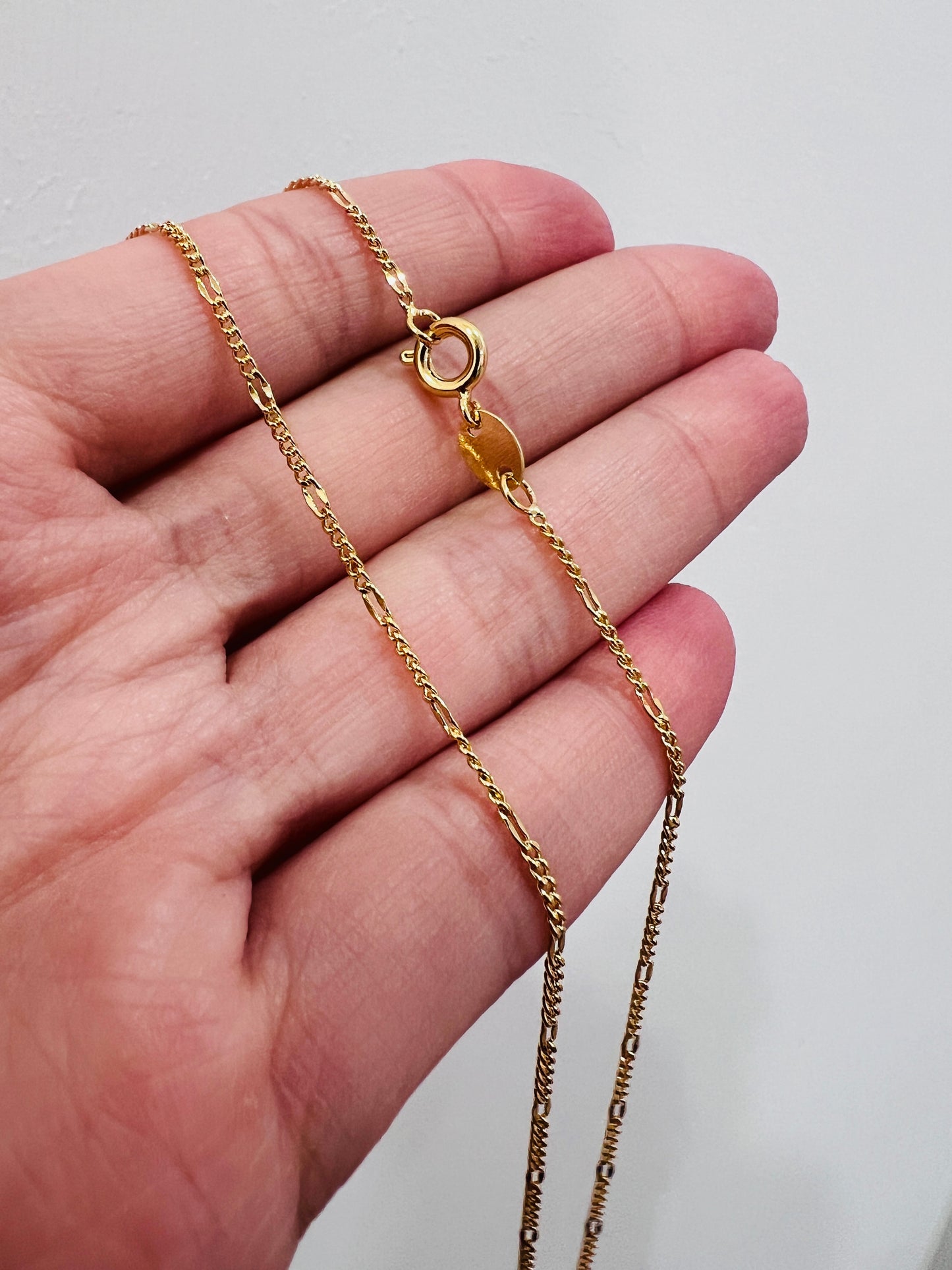 Gold Filled 0.8mm Dapped Curb Necklace