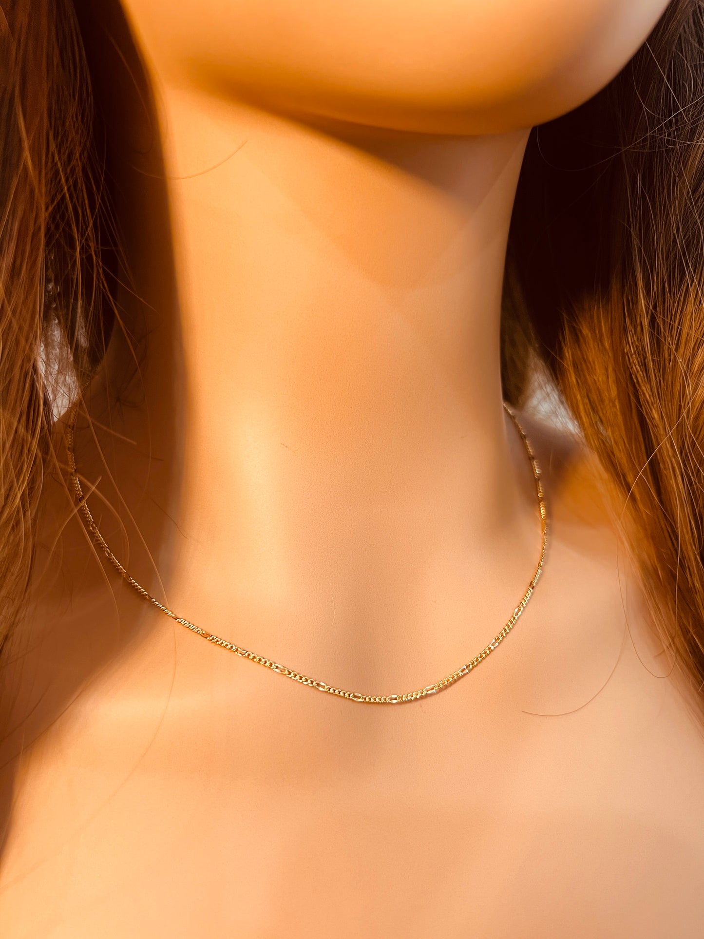 Gold Filled 0.8mm Dapped Curb Necklace