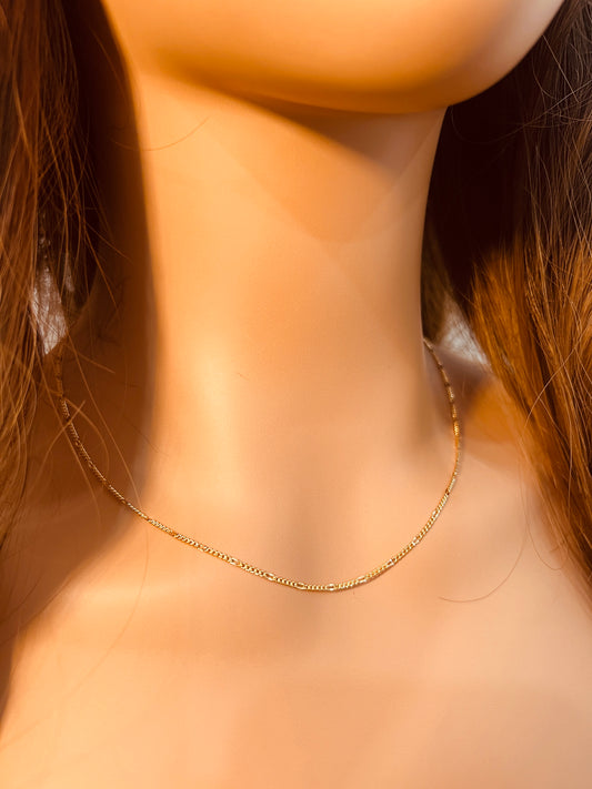 Gold Filled 0.8mm Dapped Curb Necklace