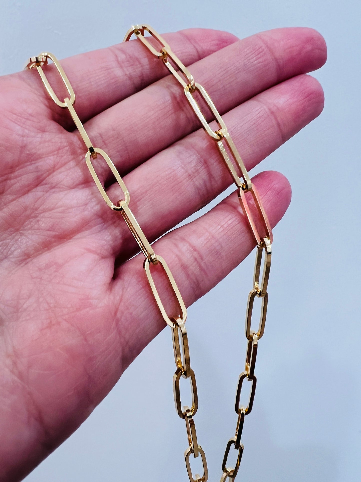 Gold Filled 4mm Paperclip Necklace