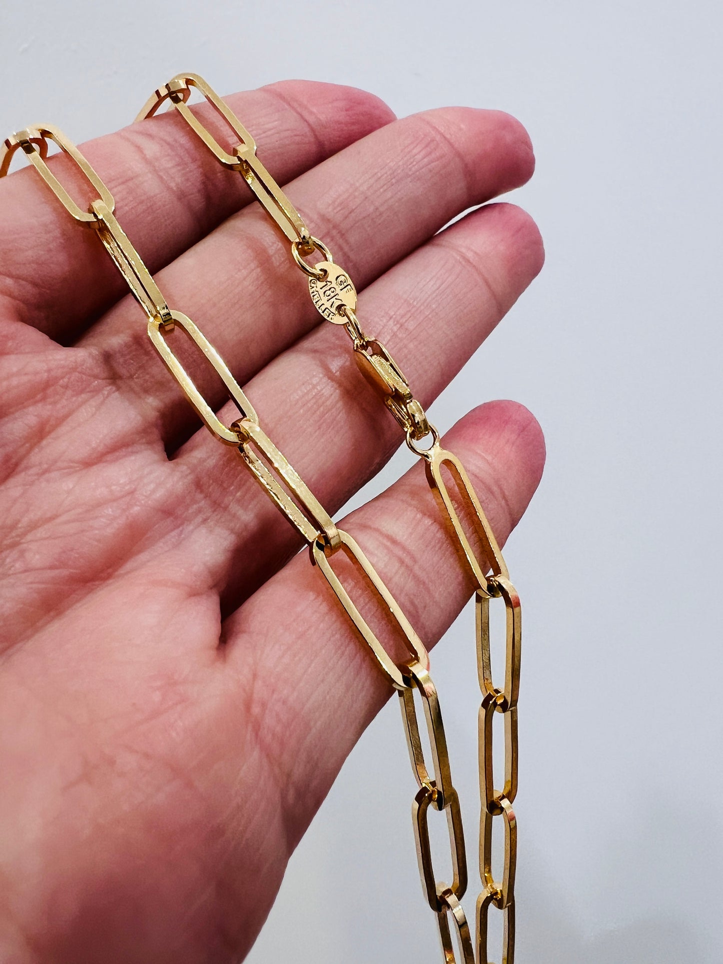 Gold Filled 4mm Paperclip Necklace