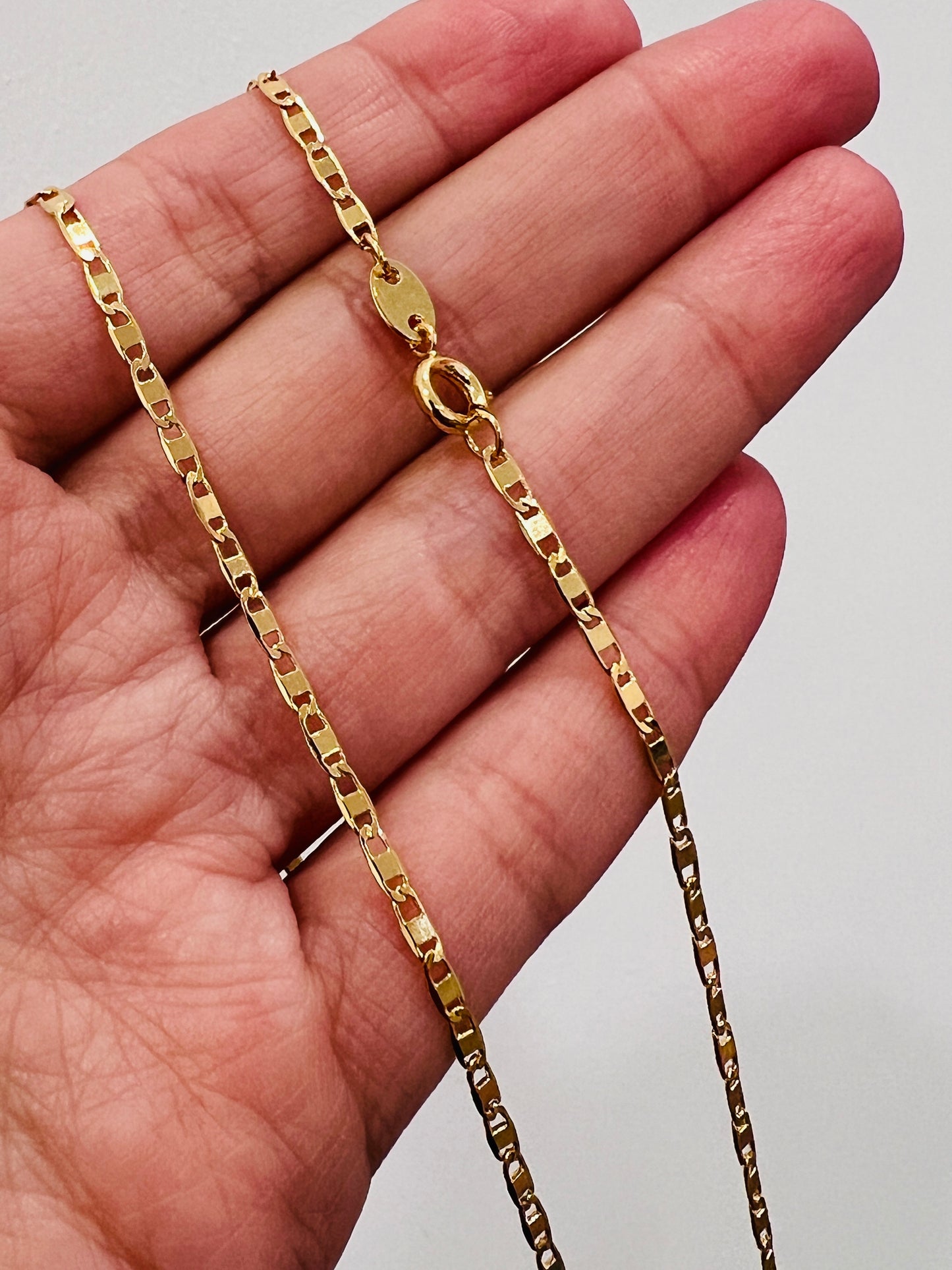 Gold Filled 2mm Mariner Link Necklace