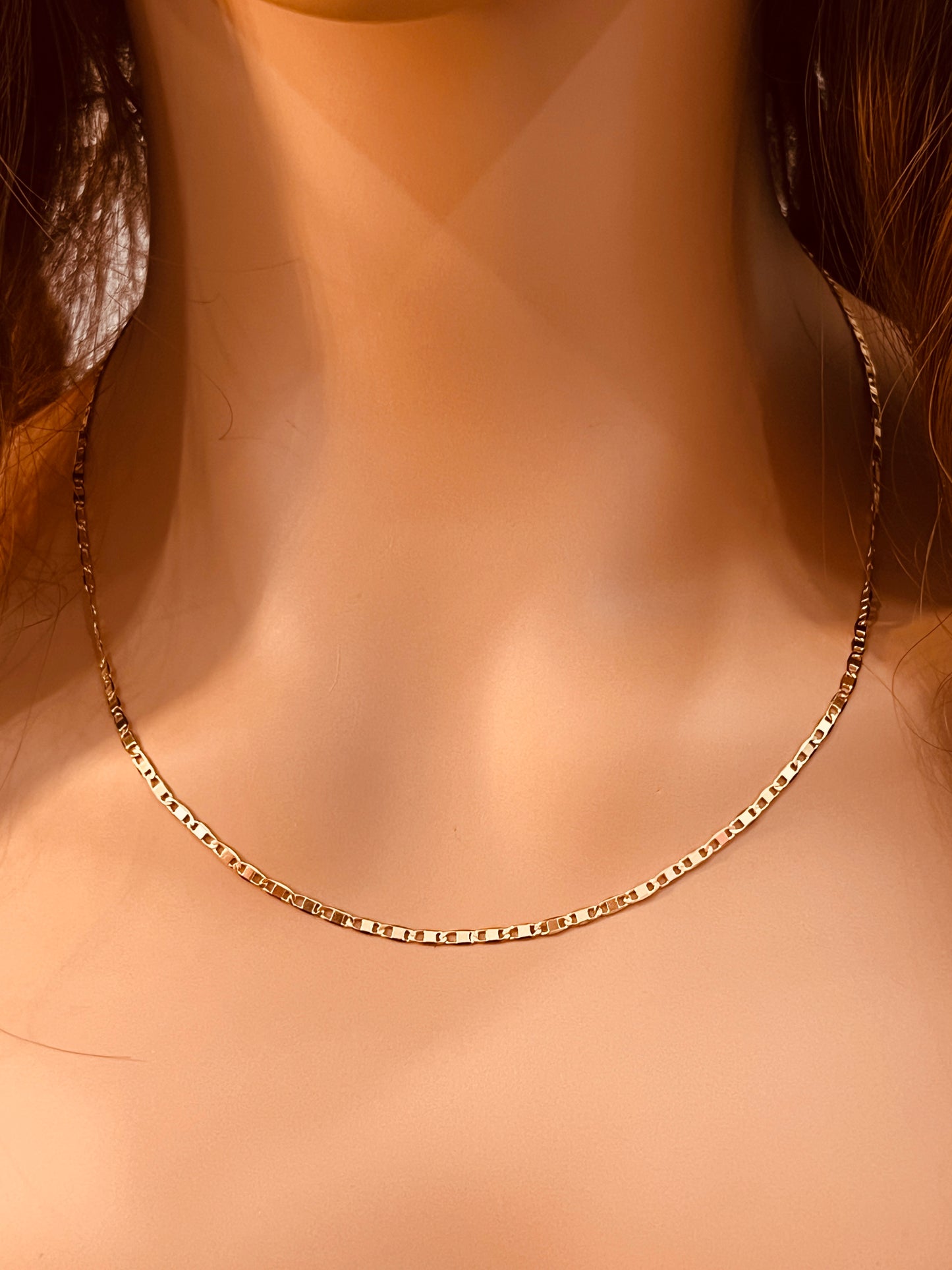 Gold Filled 2mm Mariner Link Necklace