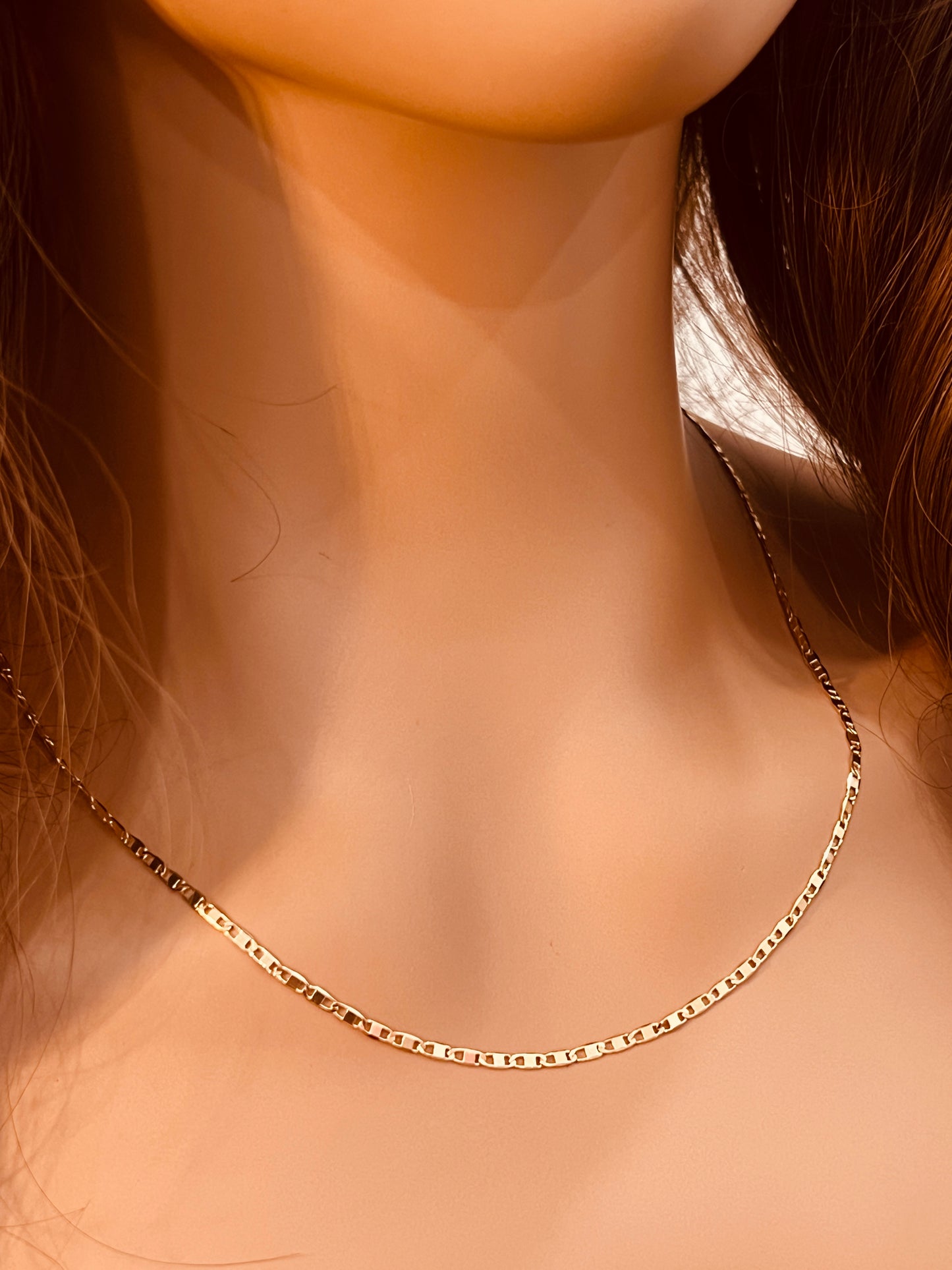 Gold Filled 2mm Mariner Link Necklace