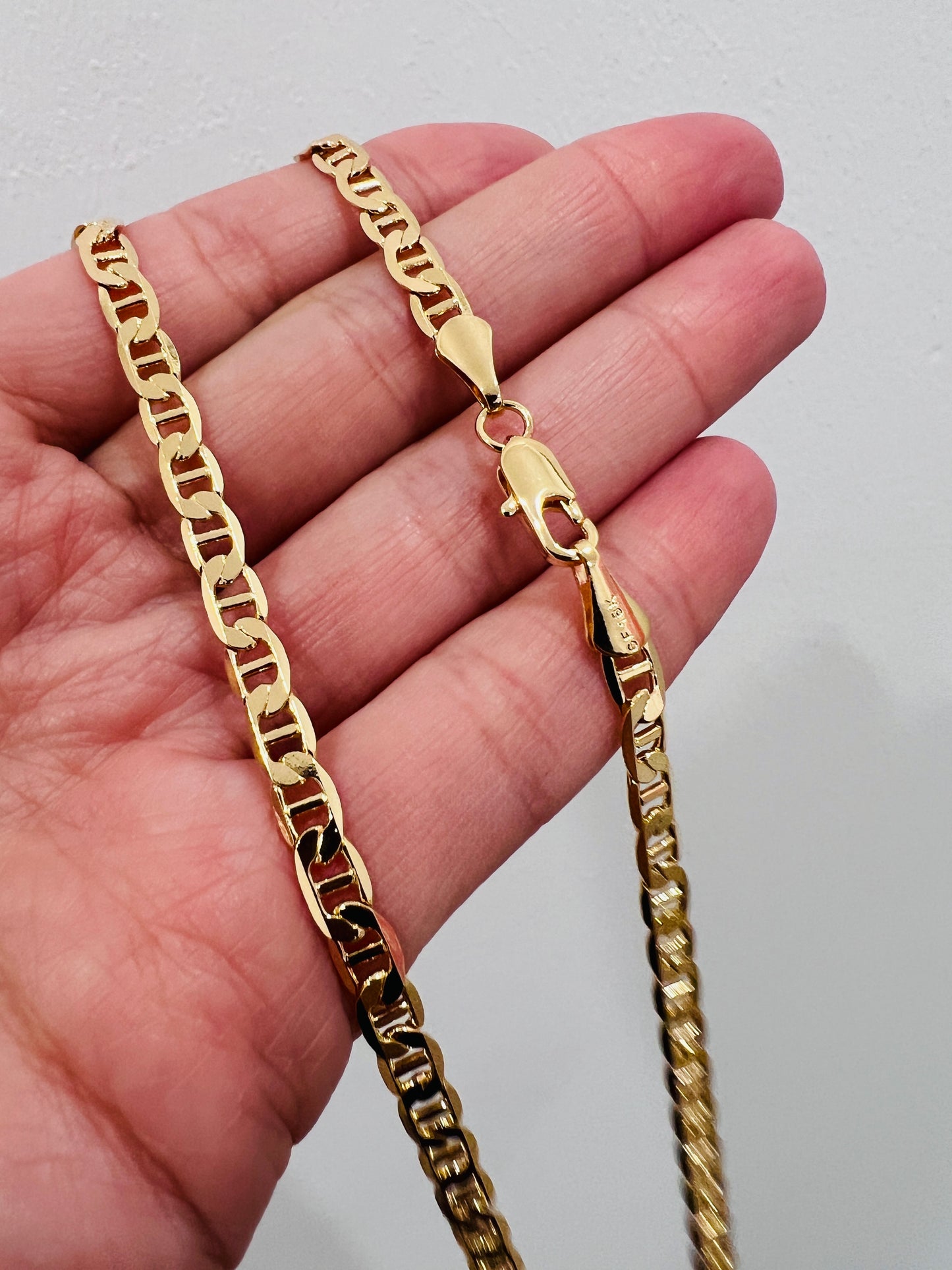 Gold Filled 4mm Mariner Necklace