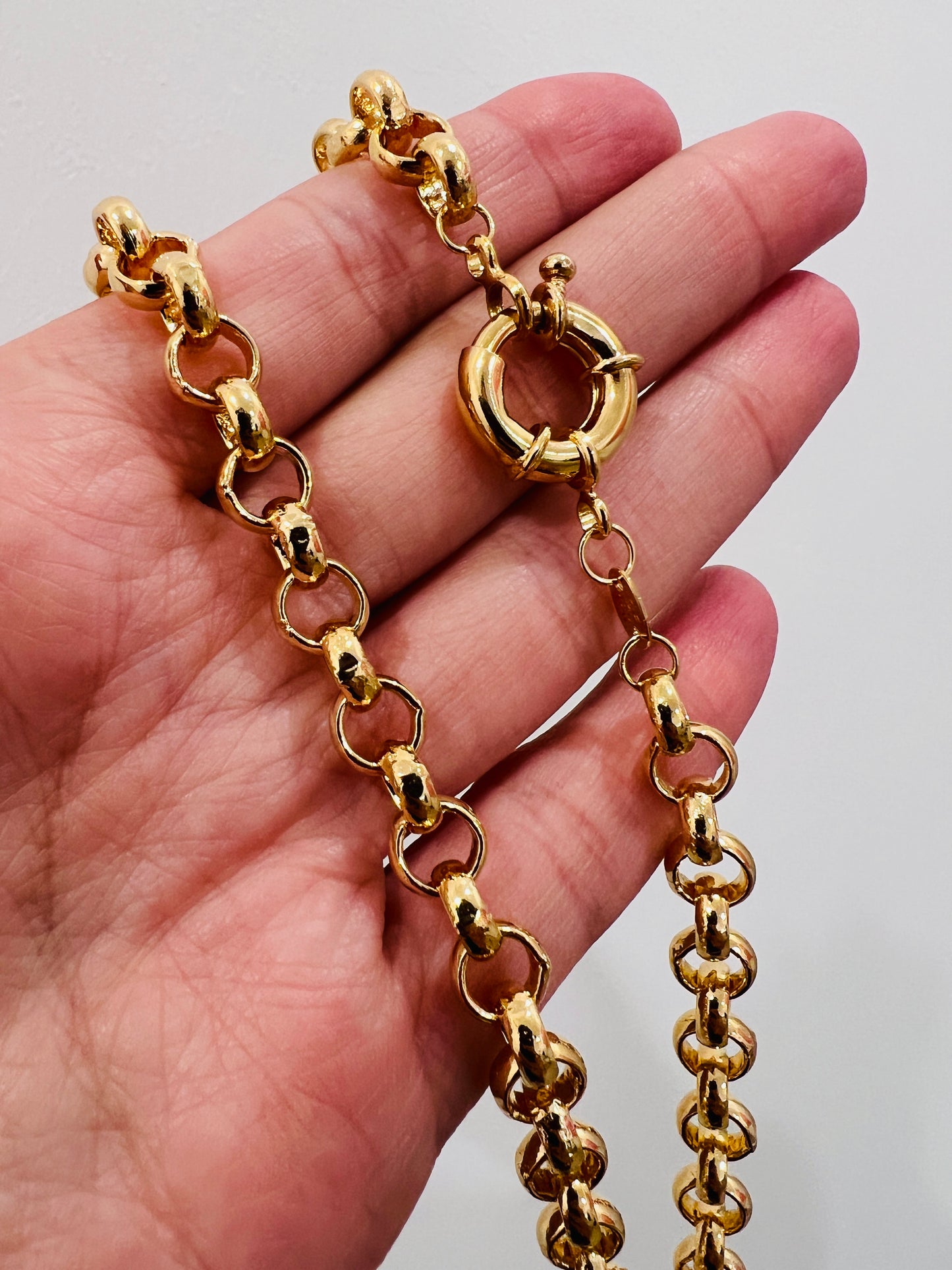 Gold Filled 7mm Rolo Necklace with Bolt Ring Clasp