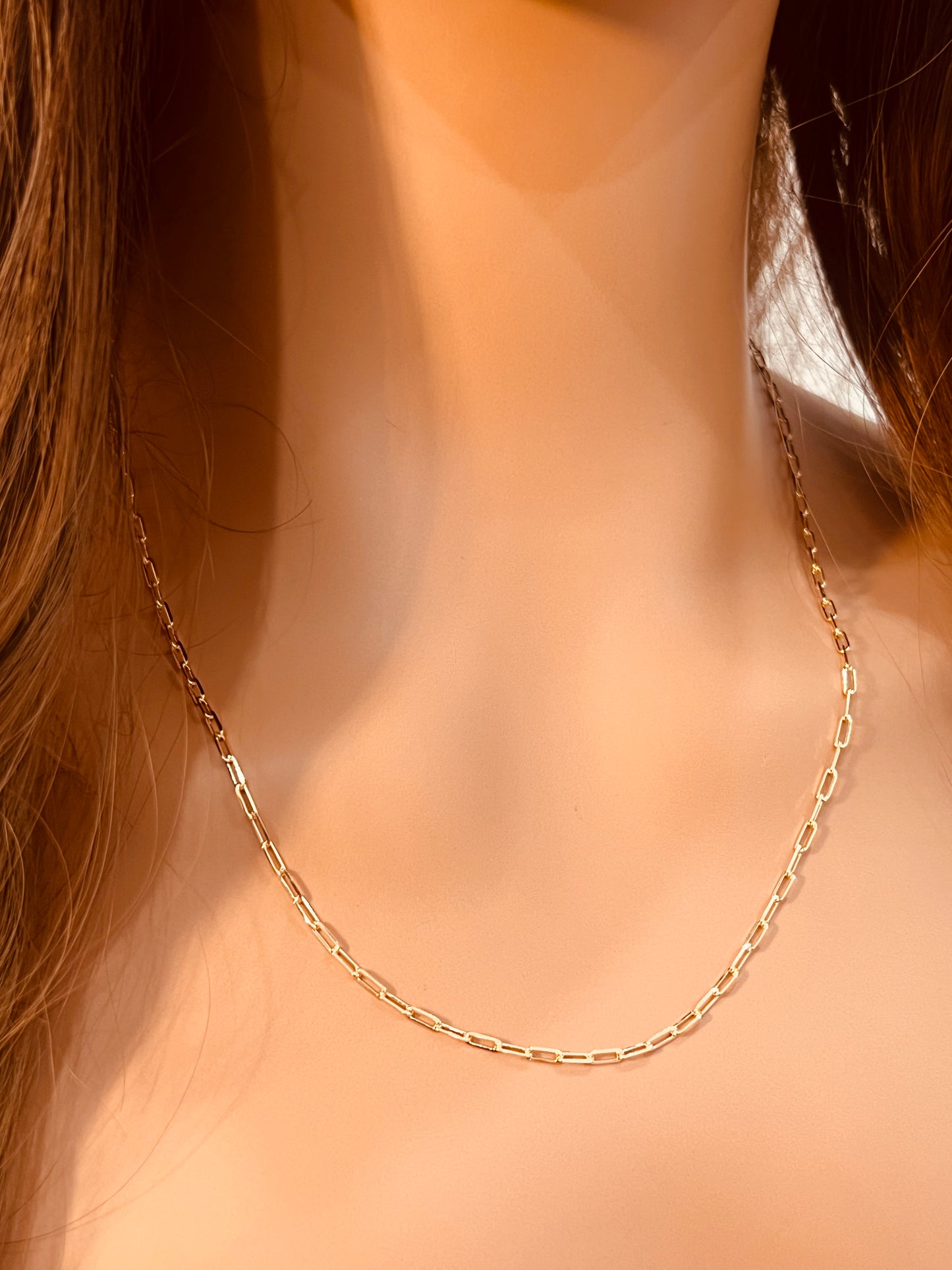 Gold Filled 1.2mm Paperclip Necklace