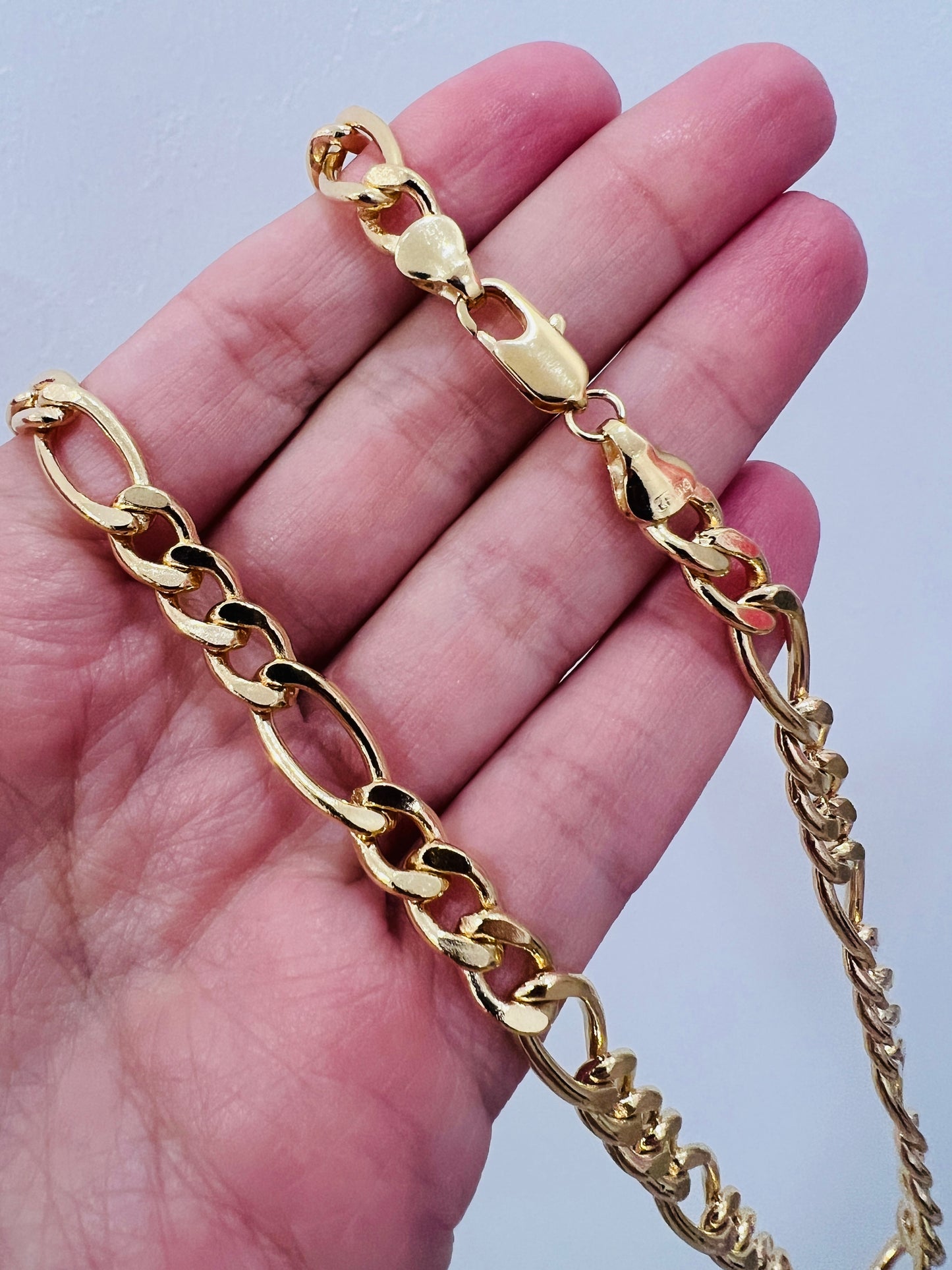 Gold Filled 7mm Figaro Chain