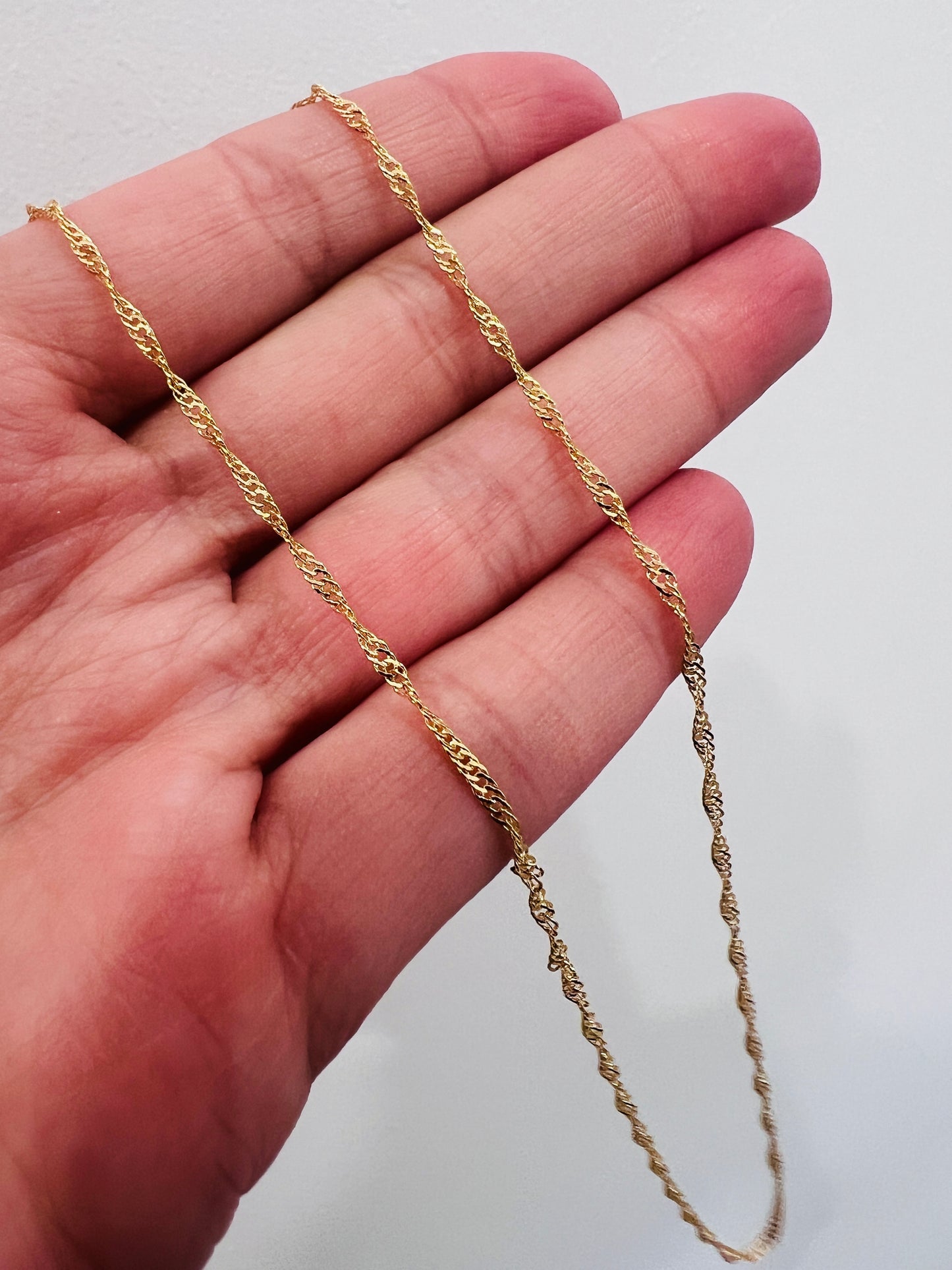 Gold Filled 1mm Singapore Necklace