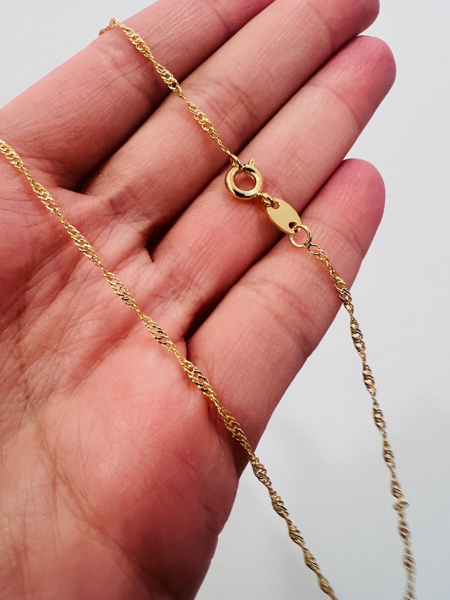 Gold Filled 1mm Singapore Necklace