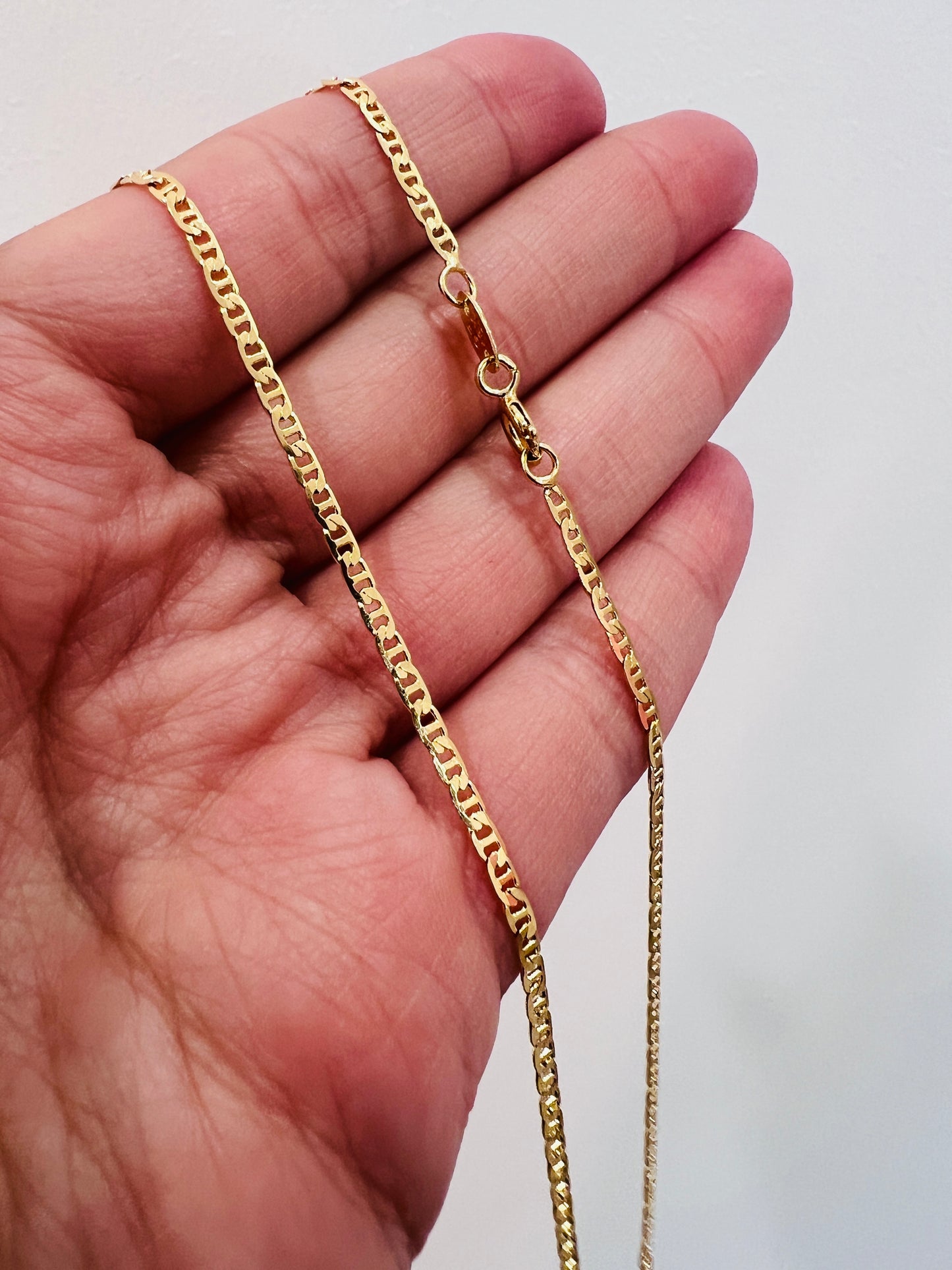 Gold Filled 2mm Mariner Link Necklace