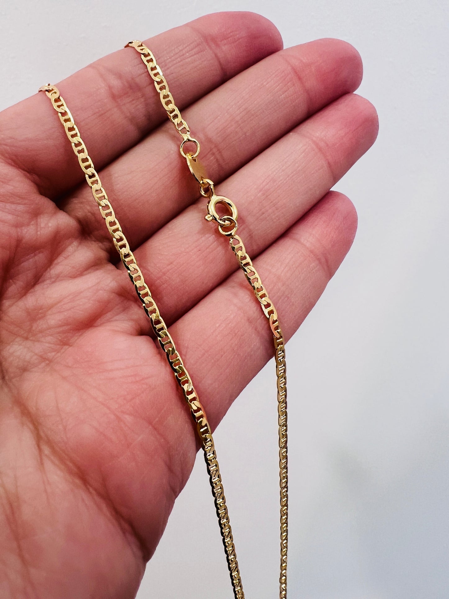 Gold Filled 2mm Mariner Link Necklace