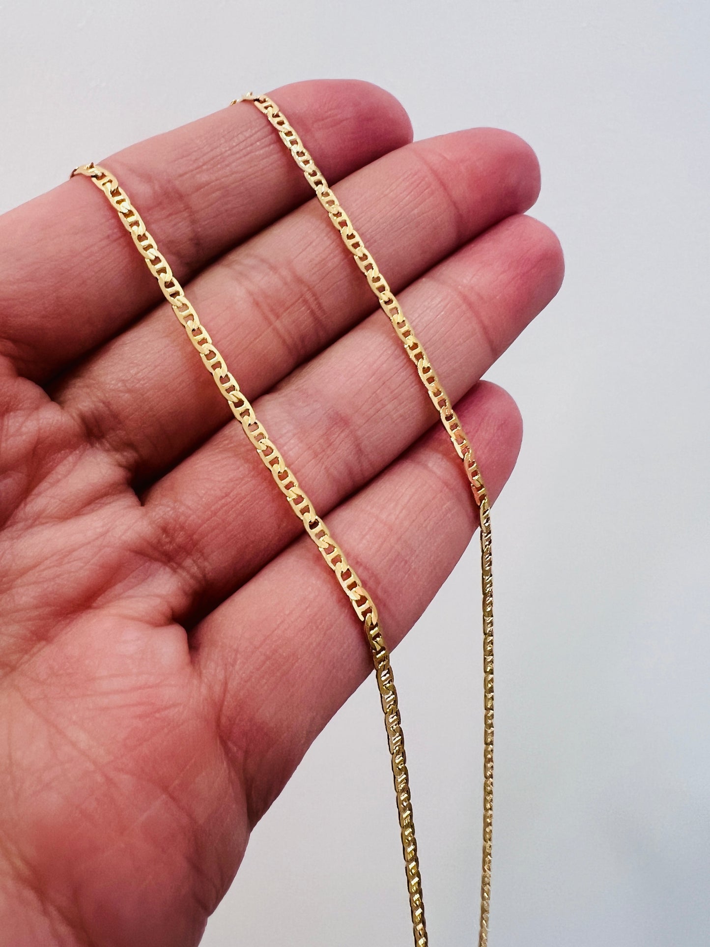 Gold Filled 2mm Mariner Link Necklace