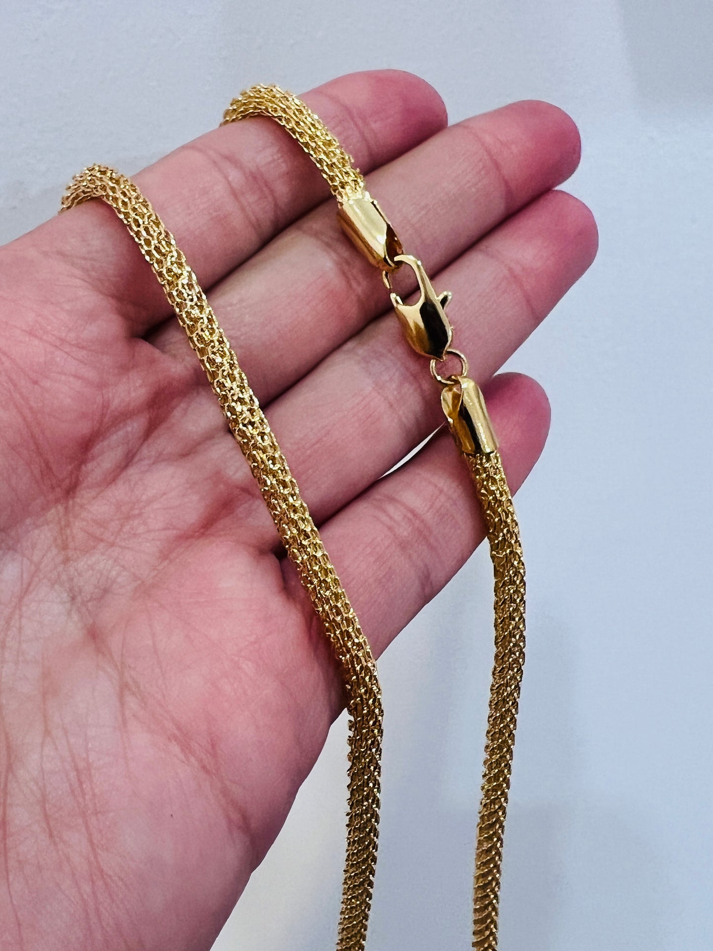 Gold Filled 3mm Round Mesh Chain