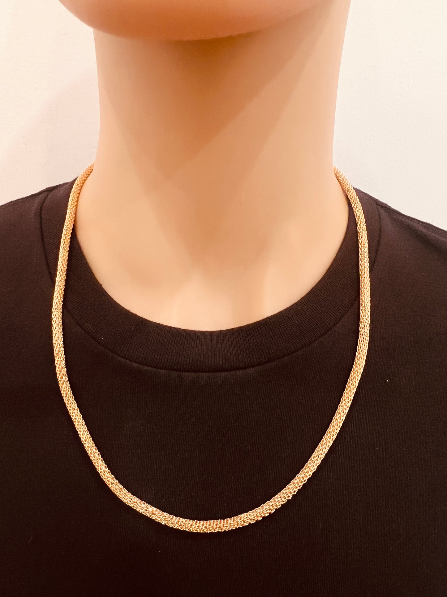 Gold Filled 3mm Round Mesh Chain